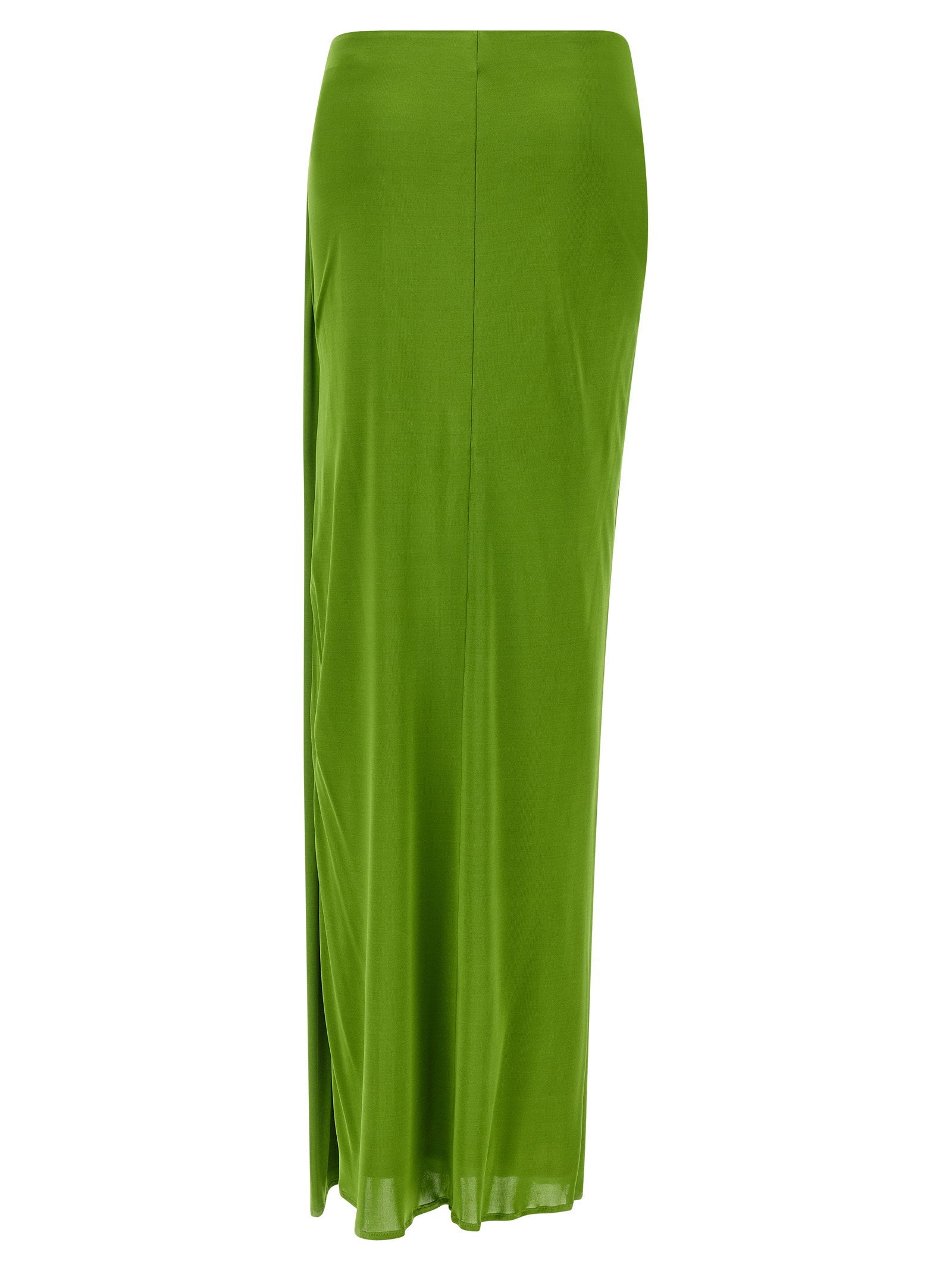 Elisabetta Franchi Shiny Viscose Skirt Green