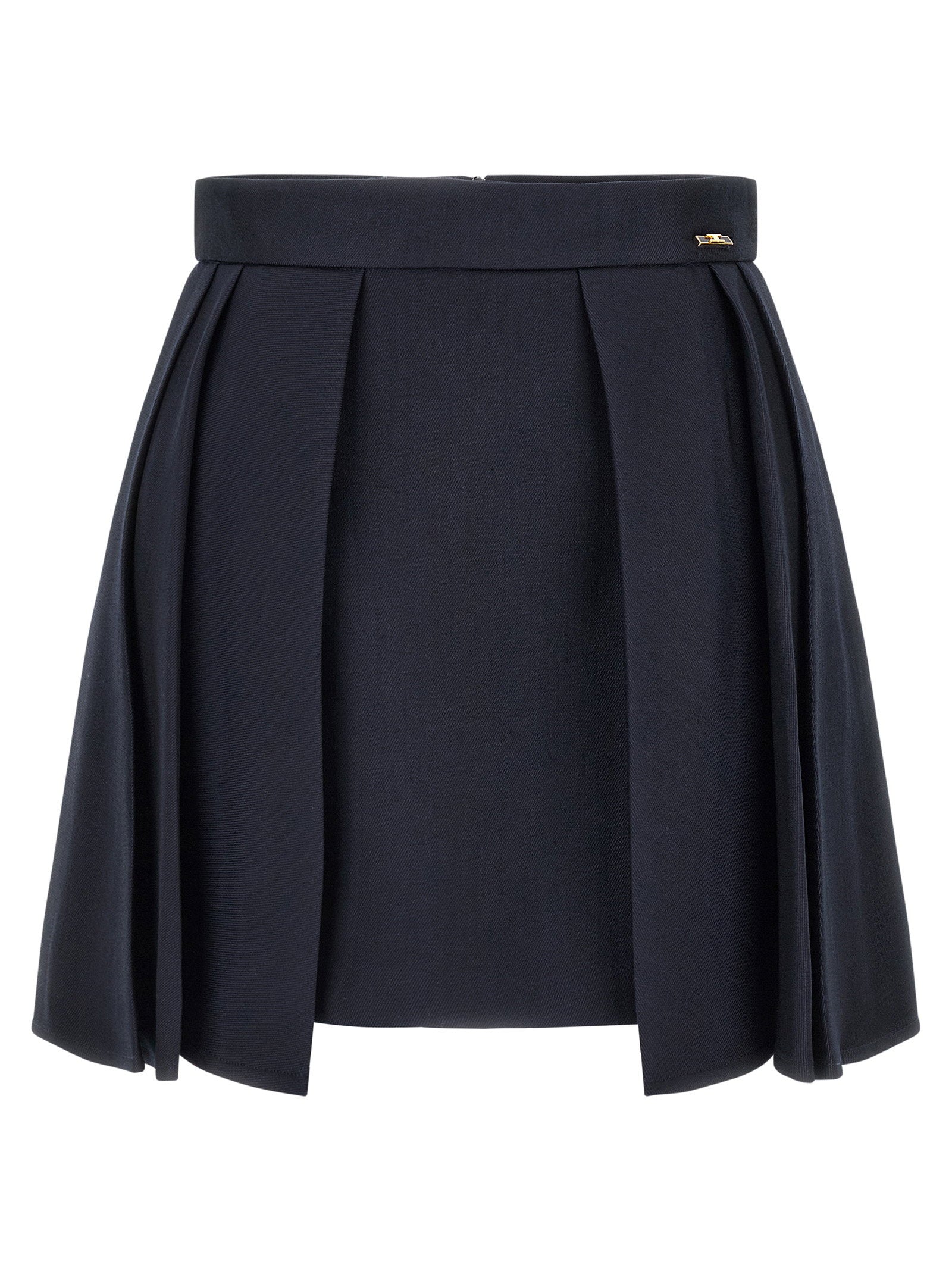 Elisabetta Franchi Fresh Wool Skirt Blue
