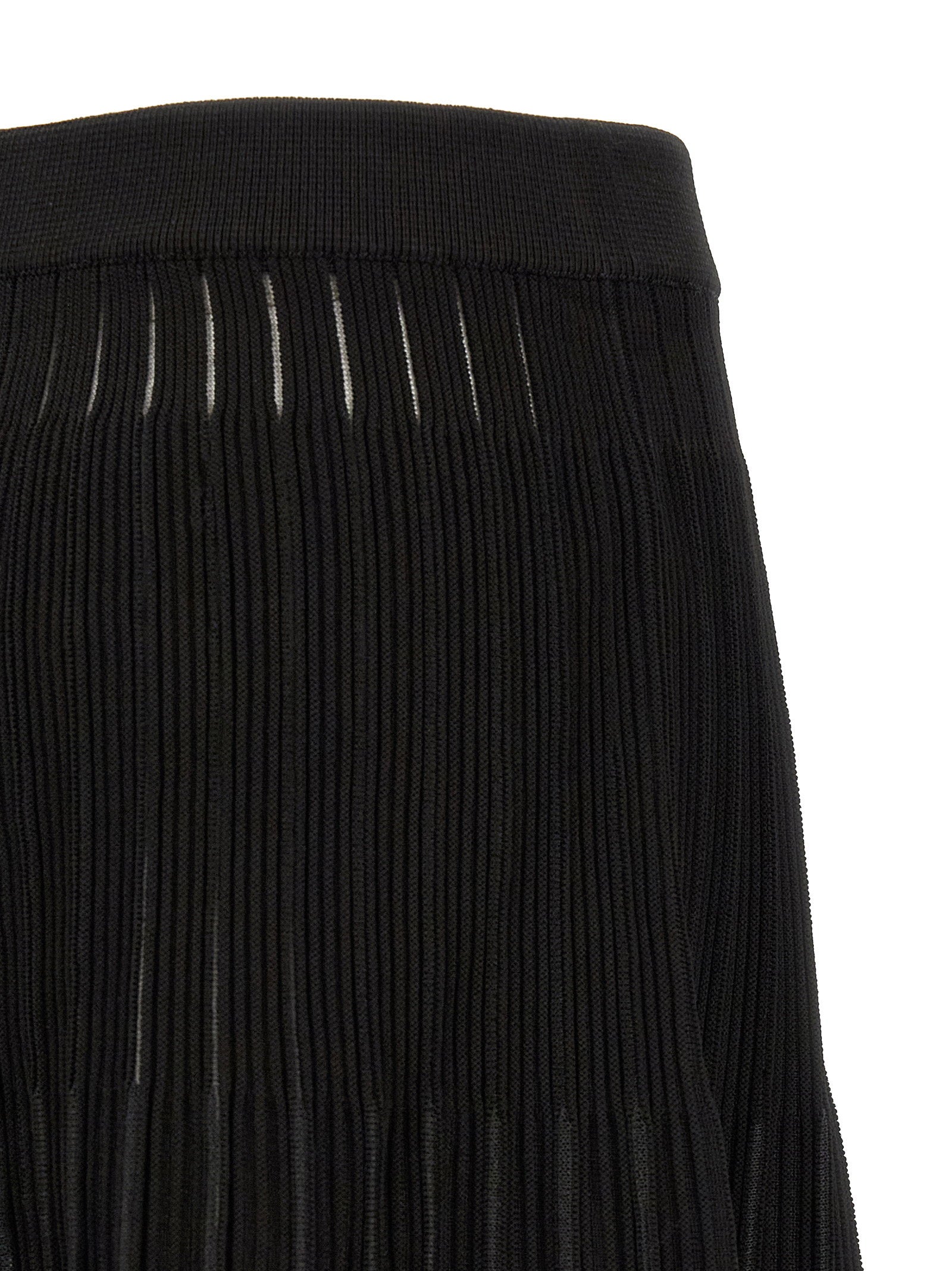 Balmain Pleated Skirt Black