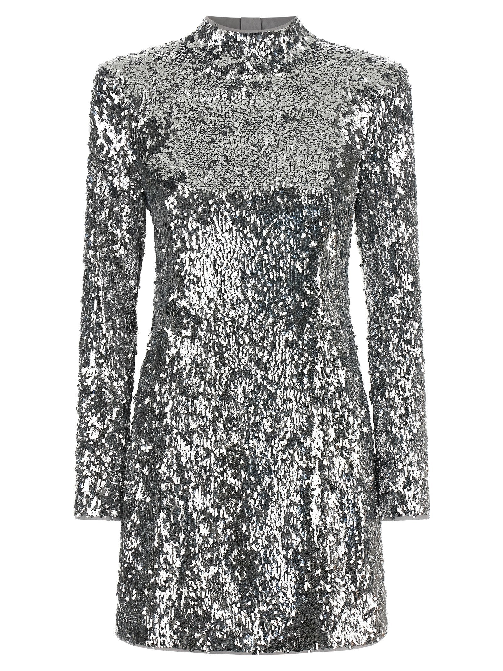 Balmain Sequin Dress Silver