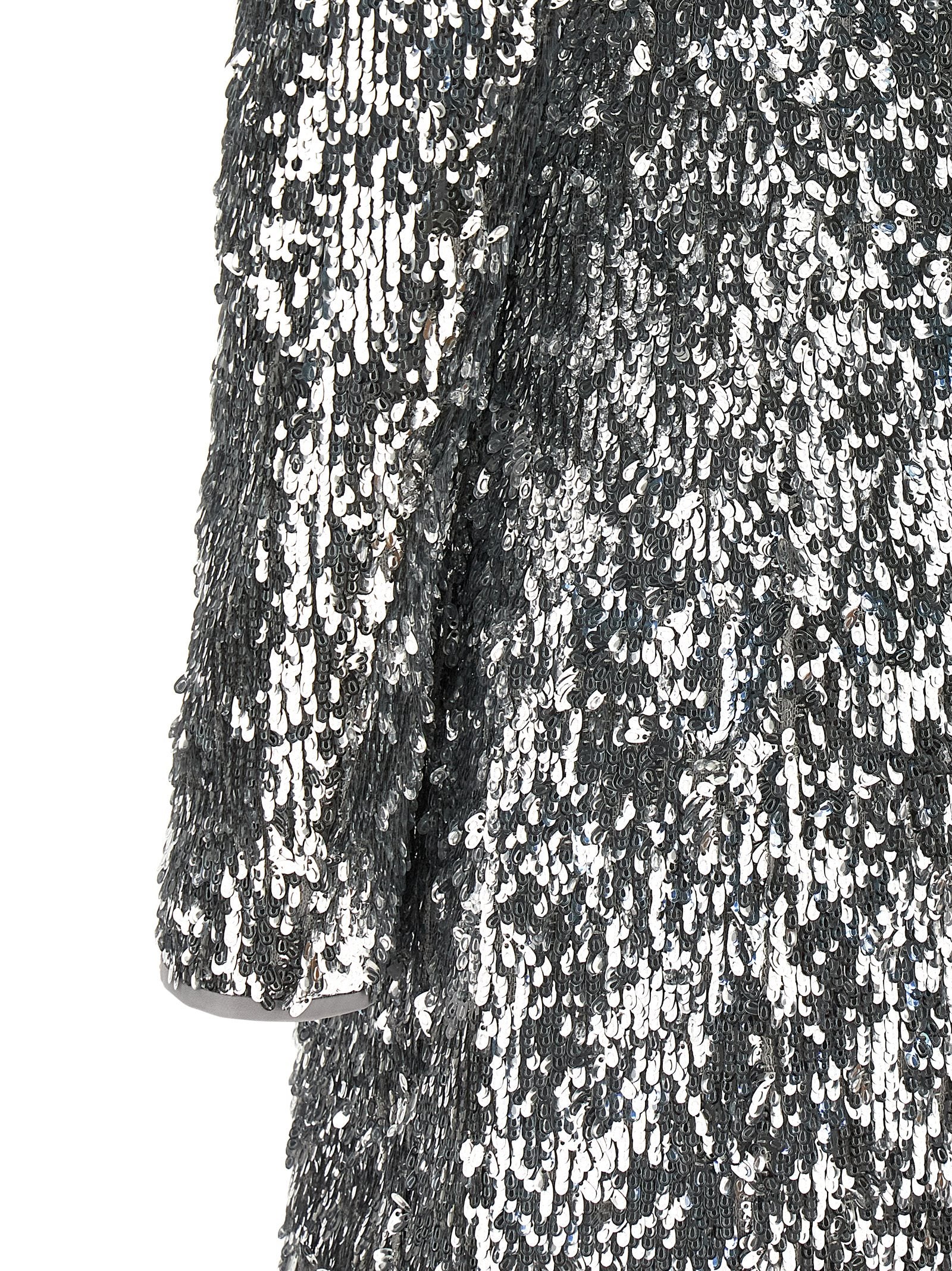 Balmain Sequin Dress Silver