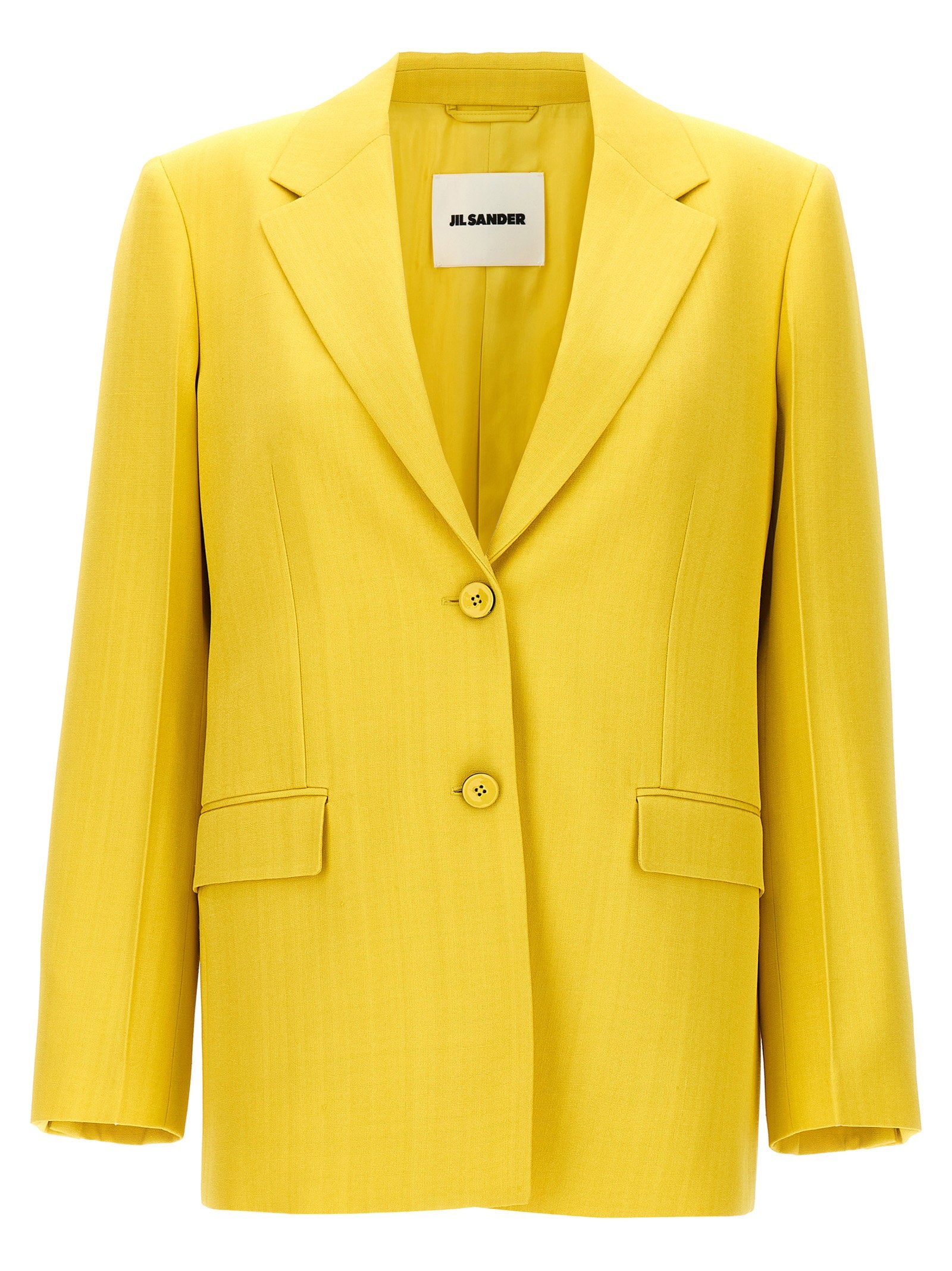 Jil Sander Single-breasted Blazer Yellow