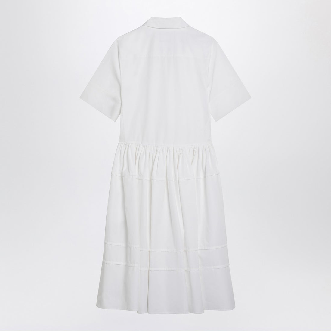 Jil Sander Cotton Asymmetric Shirt Dress White White