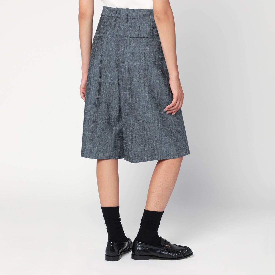 Jil Sander Wool-Blend Bermuda Shorts Dark Grey