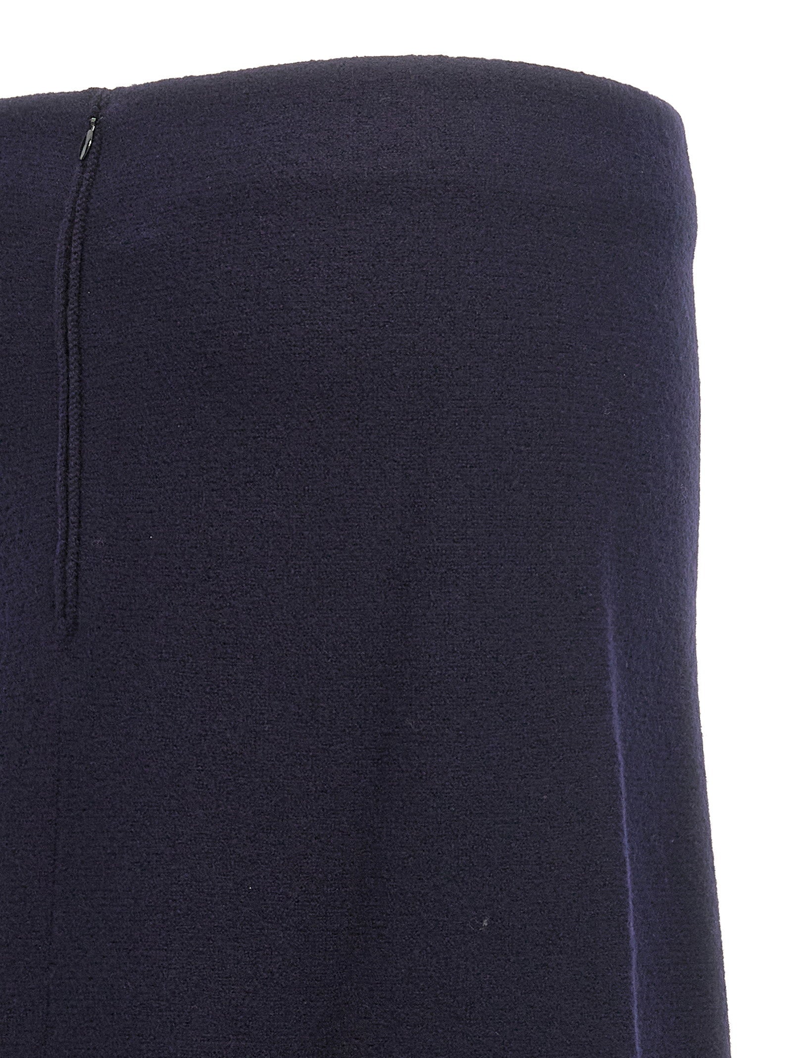 Jil Sander Long Wool Skirt Blue