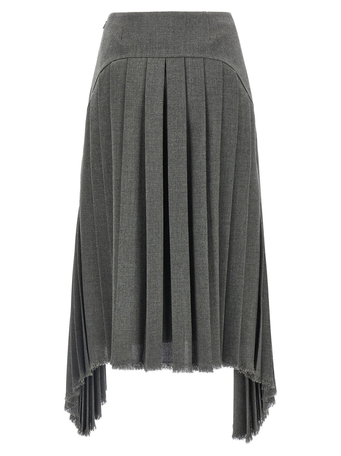 Jil Sander Pleated Skirt Gray
