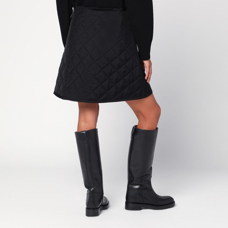 Jil Sander Quilted Viscose Midi Skirt Black black