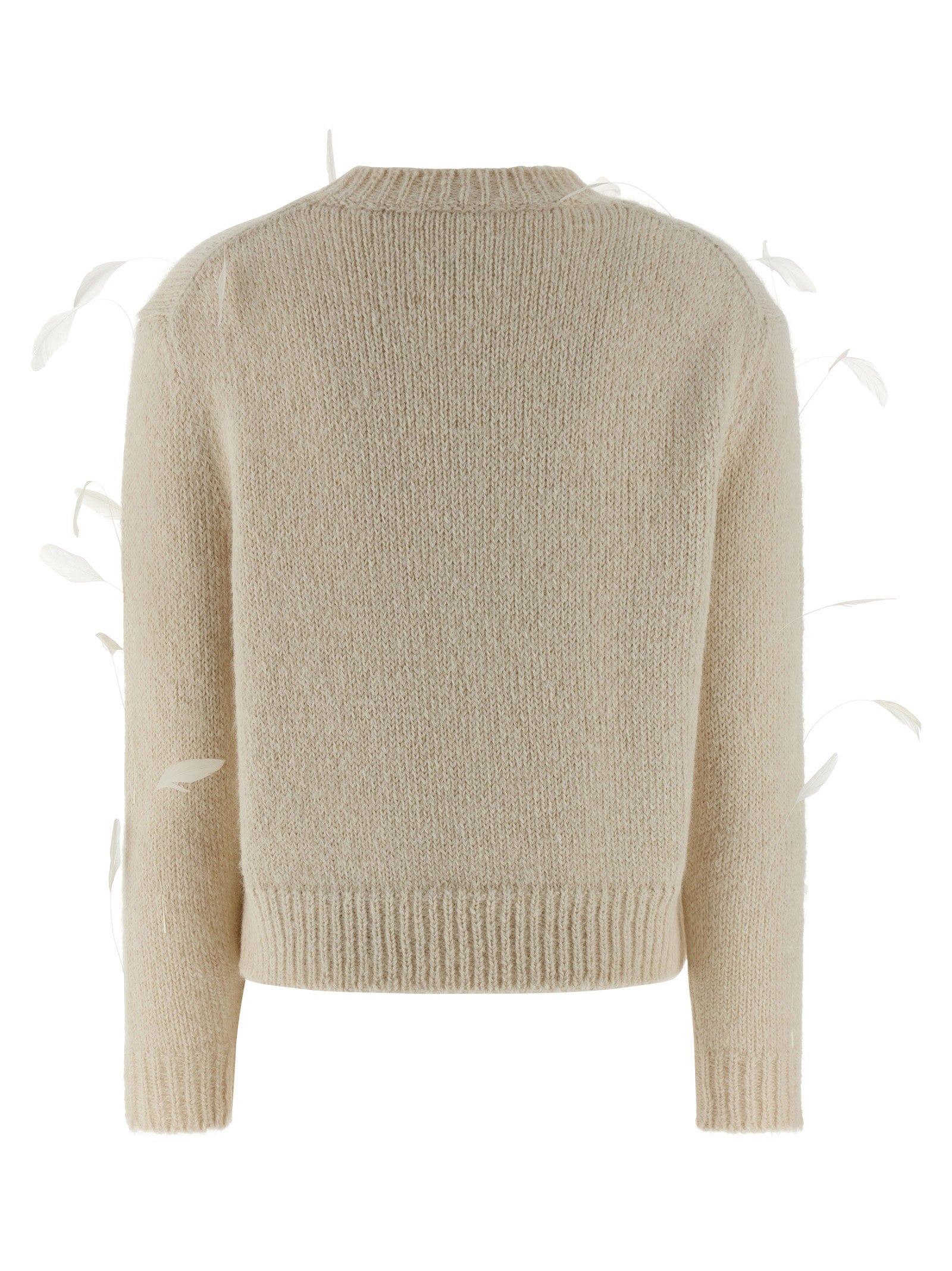 Jil Sander Feather Sweater White