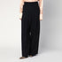Jil Sander Wide-Leg High-Waist Black Silk-Blend Trousers Black