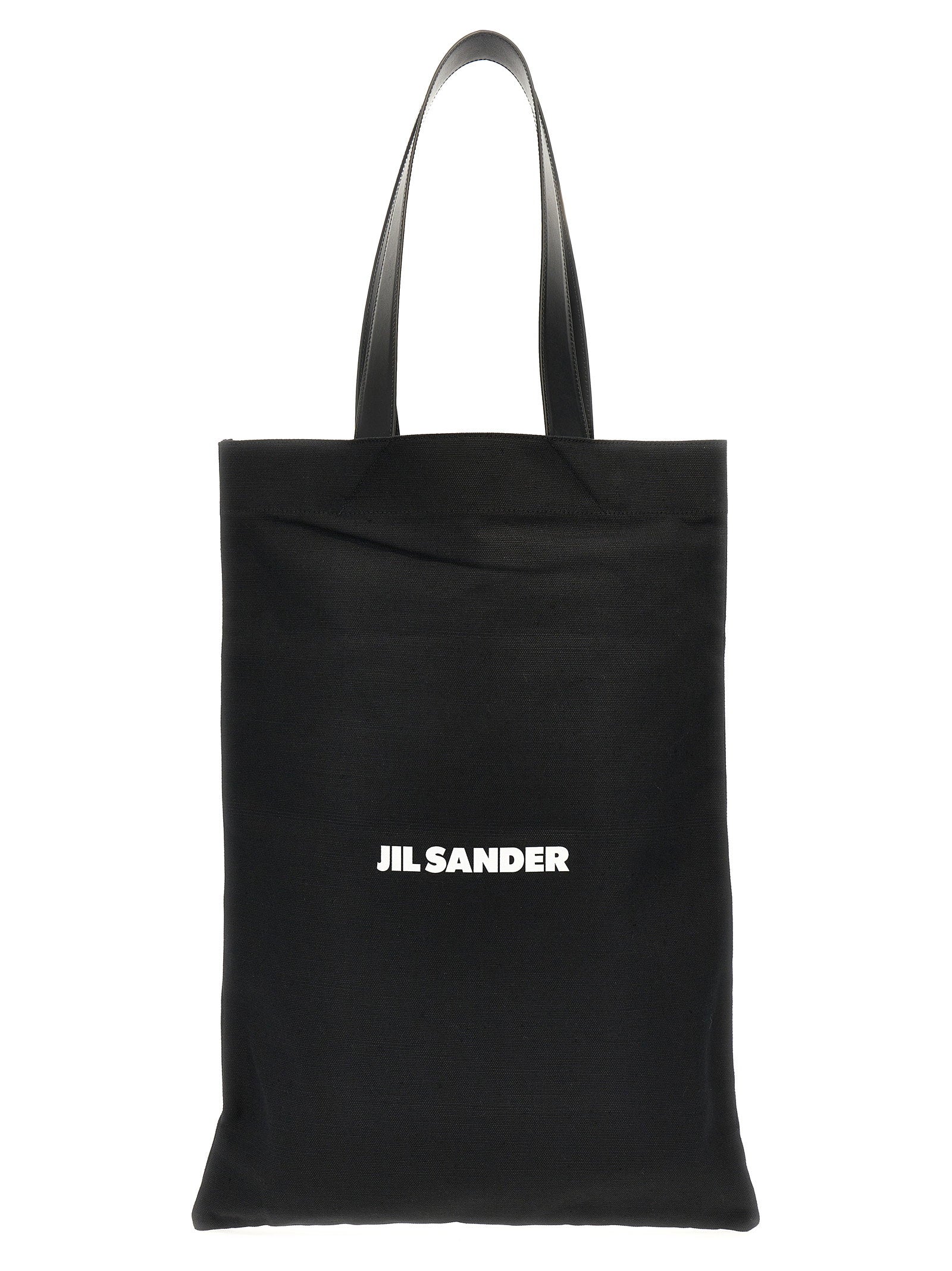 Jil Sander Flat Shopper Large Shopping Bag Black