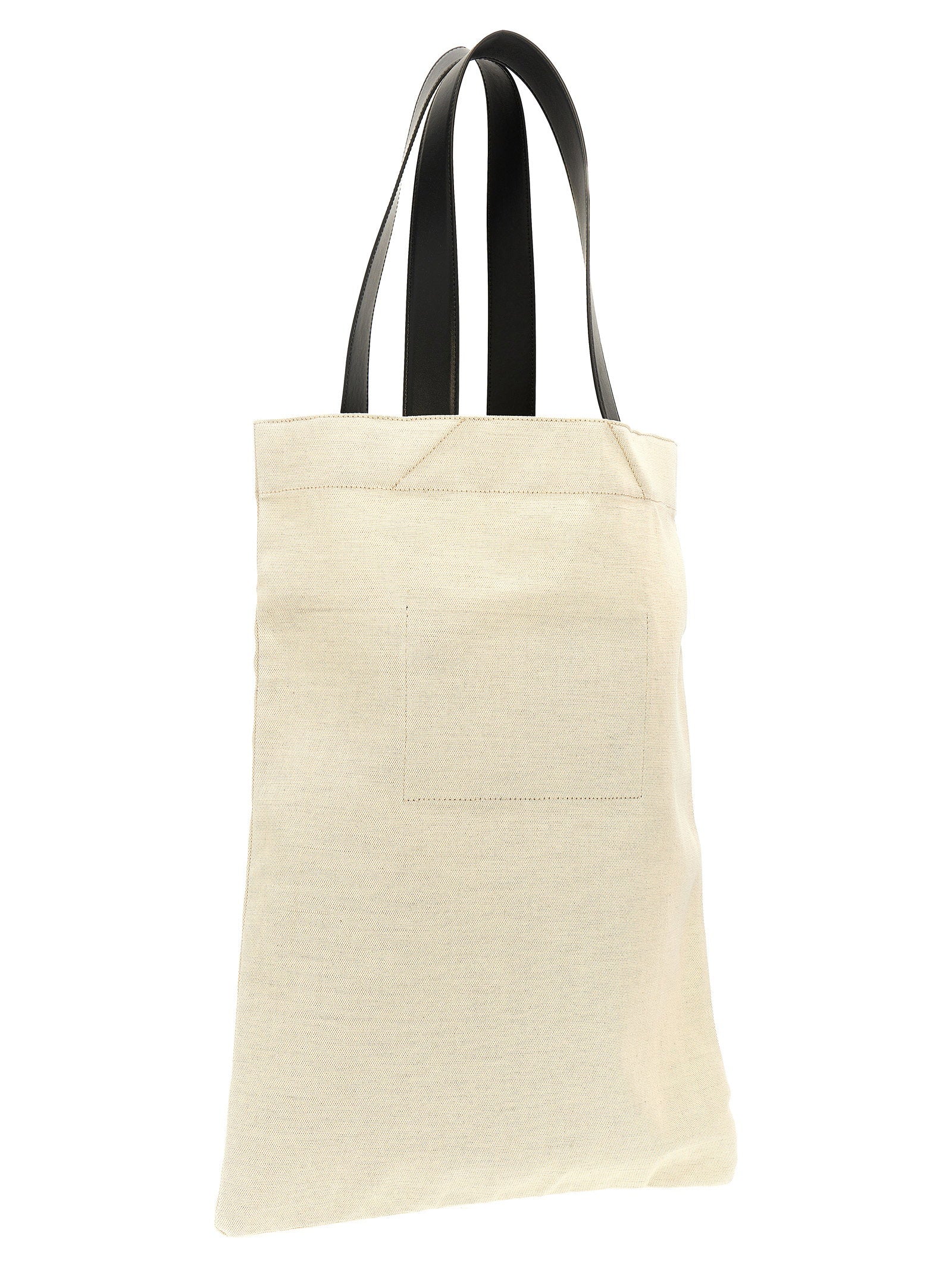 Jil Sander Flat Shopper Large Shopping Bag White/Black