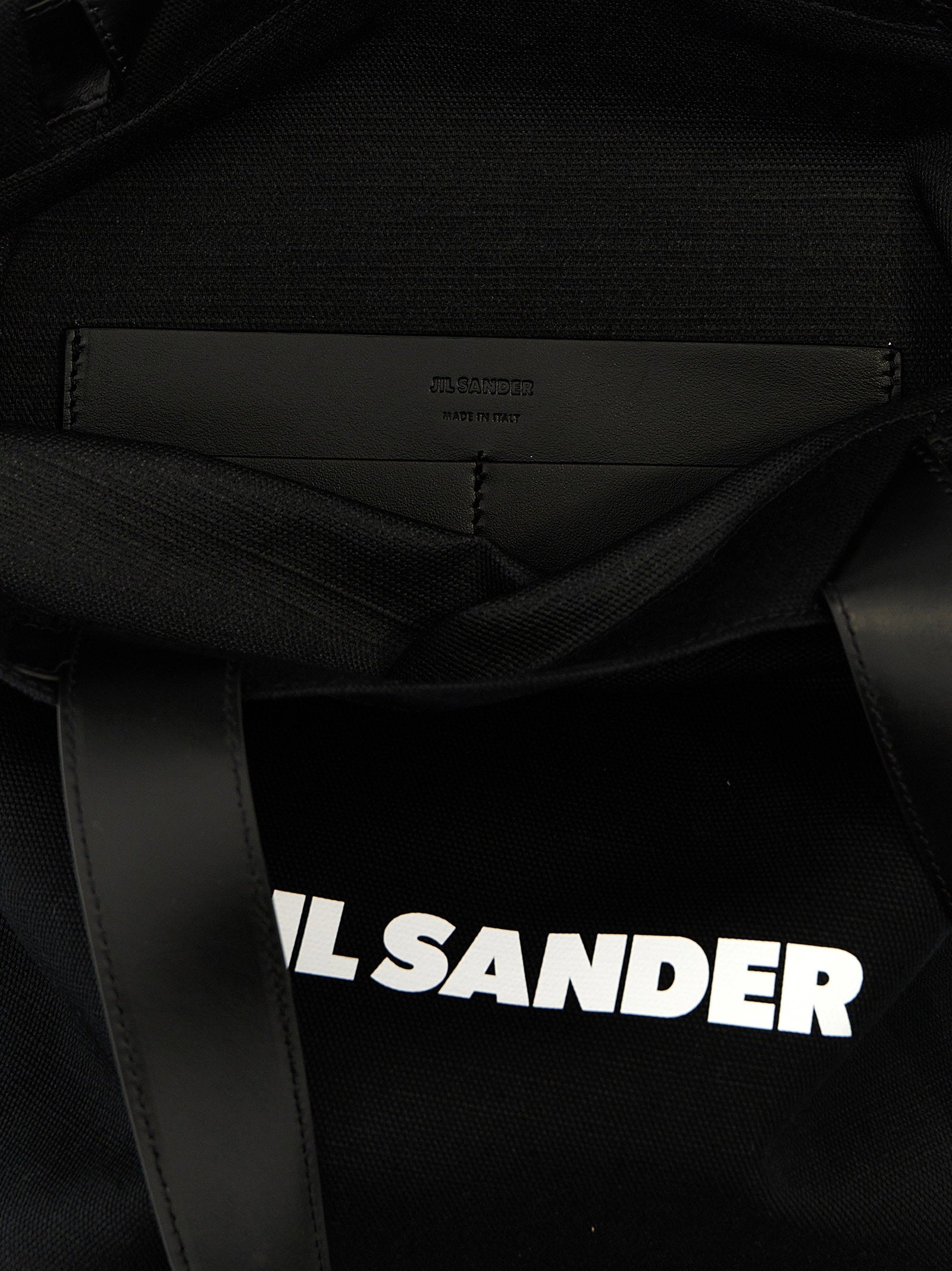 Jil Sander Flat Shopper Medium Shopping Black