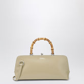 Jil Sander Small Goji Bamboo Leather Shoulder Bag White