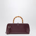Jil Sander Small Goji Bamboo Leather Shoulder Bag Burgundy