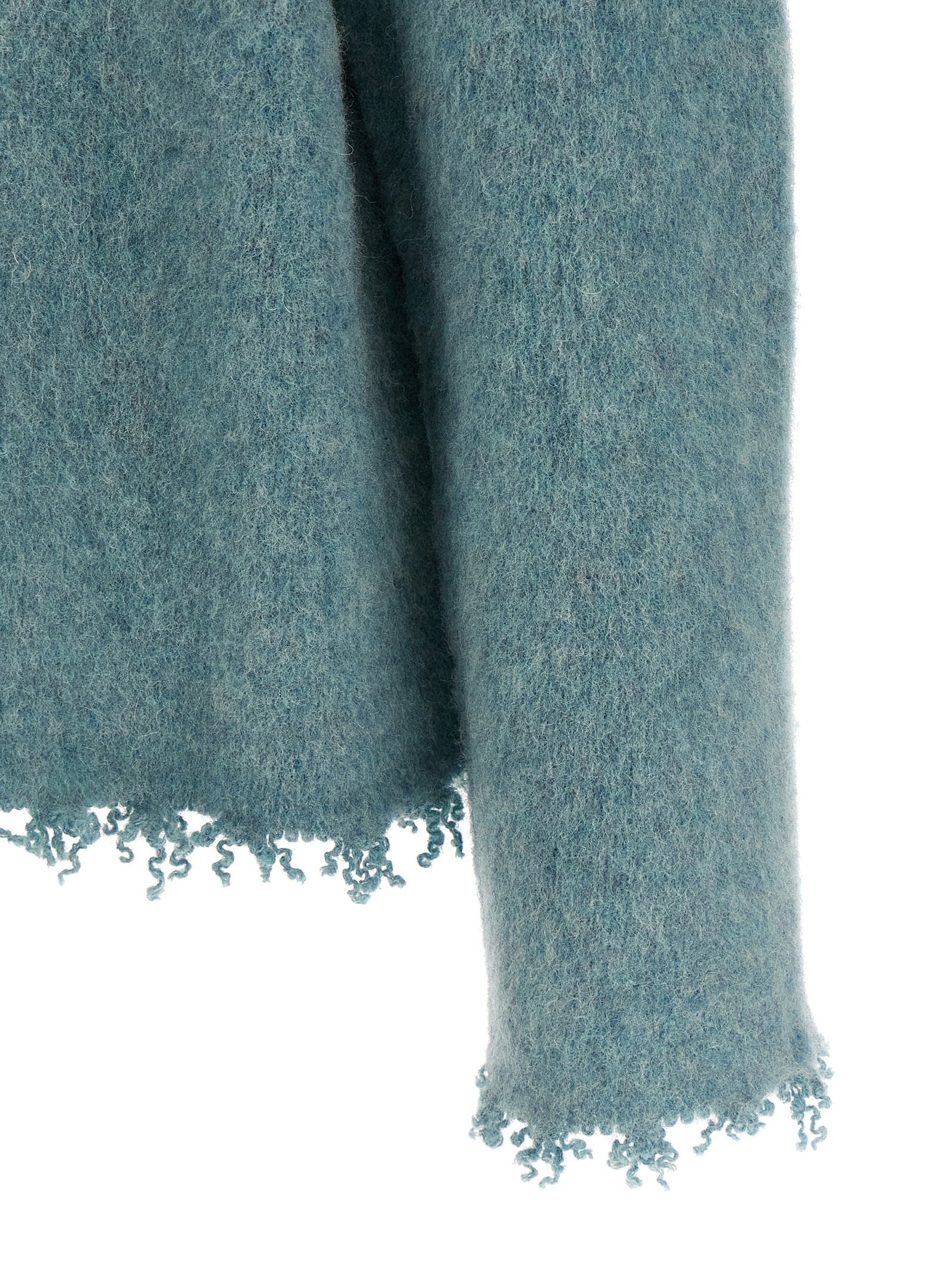 Jil Sander Fringed Sweater Light blue