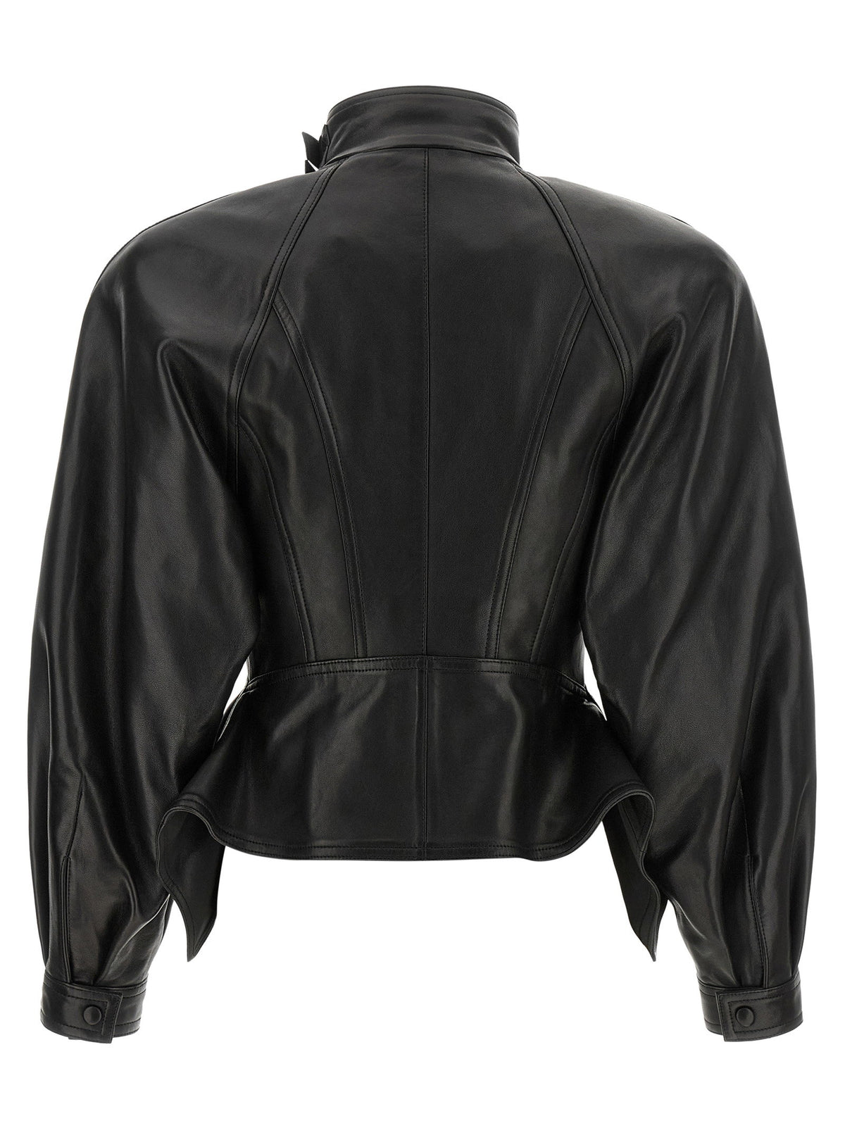Balmain Iconica Leather Jacket Black