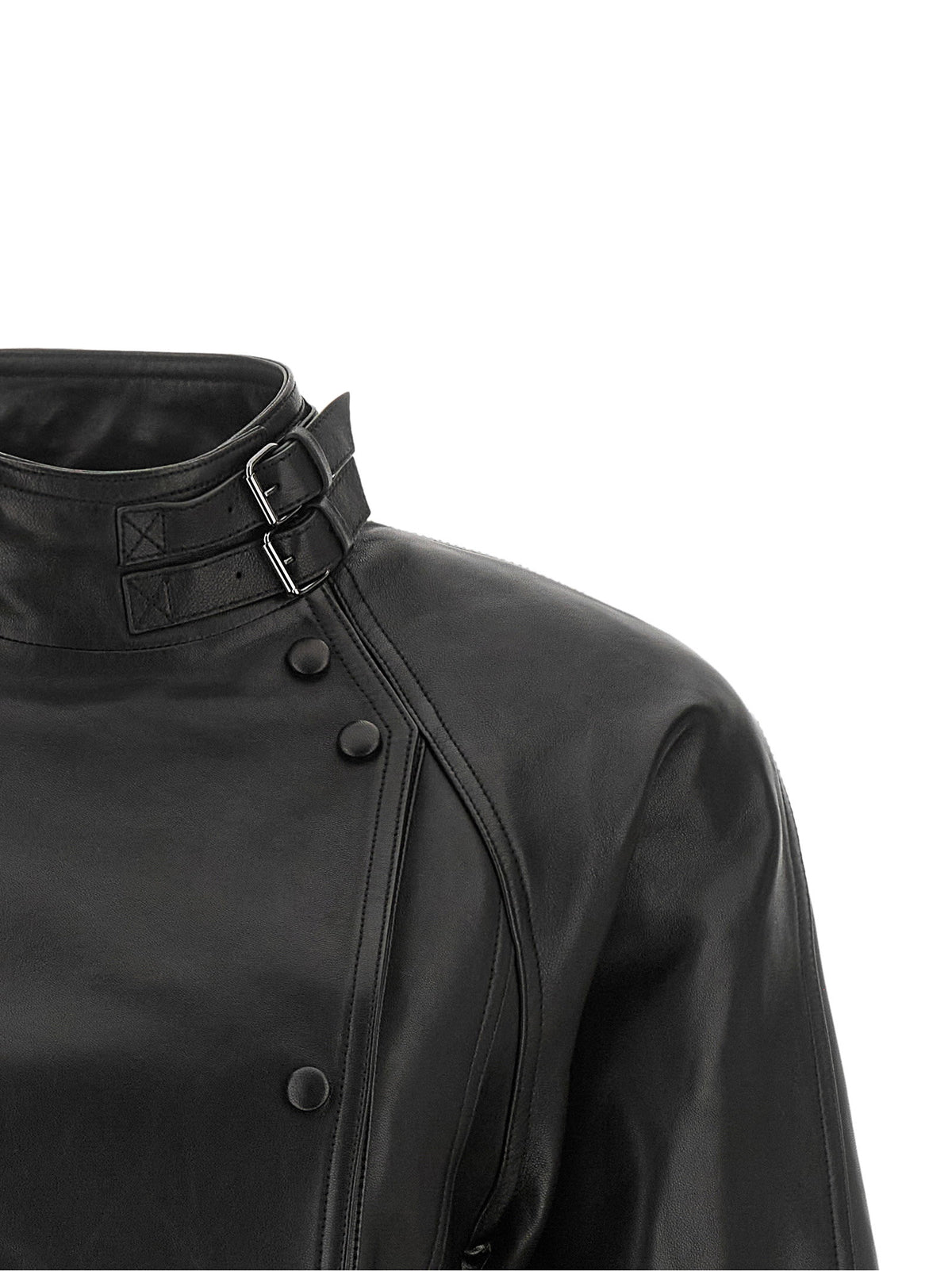 Balmain Iconica Leather Jacket Black