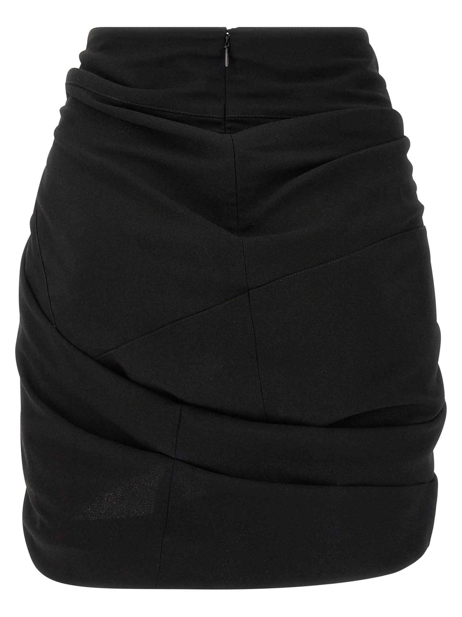 Isabel Marant Sabrina Skirt With Asymmetrical Draping Black
