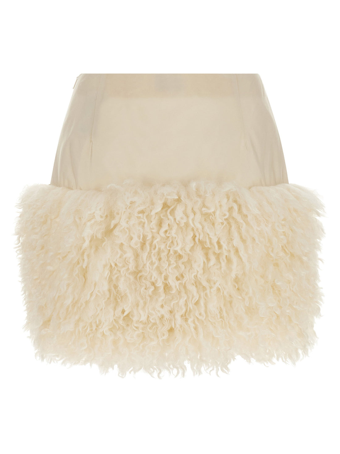 Moncler Teddy Insert Skirt White