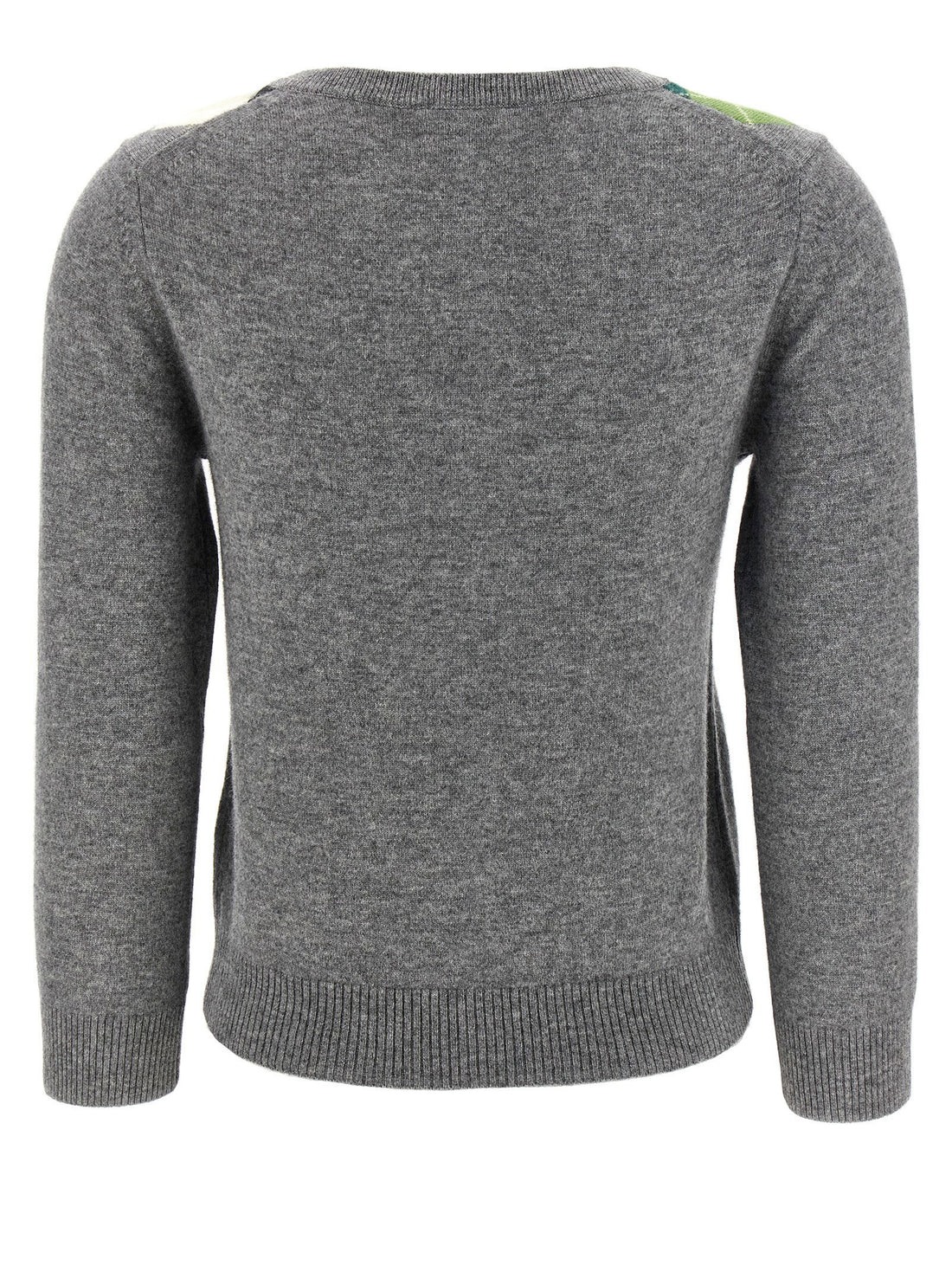 Ganni Grey Check Cardigan Gray
