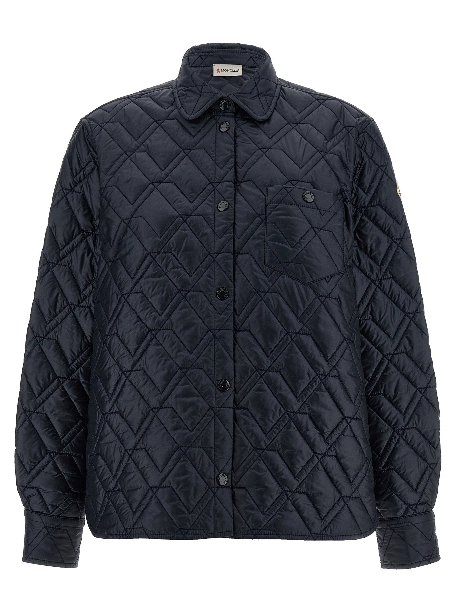 Moncler Quilted Overshirt Blue