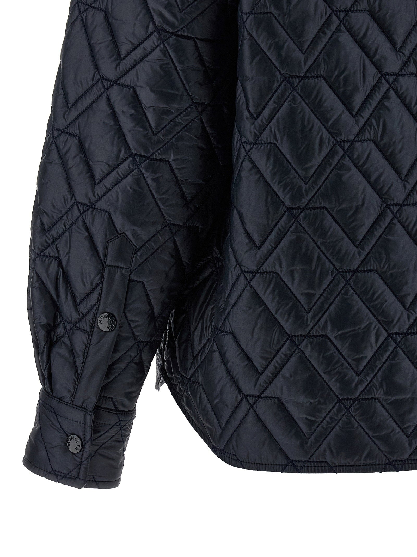 Moncler Quilted Overshirt Blue