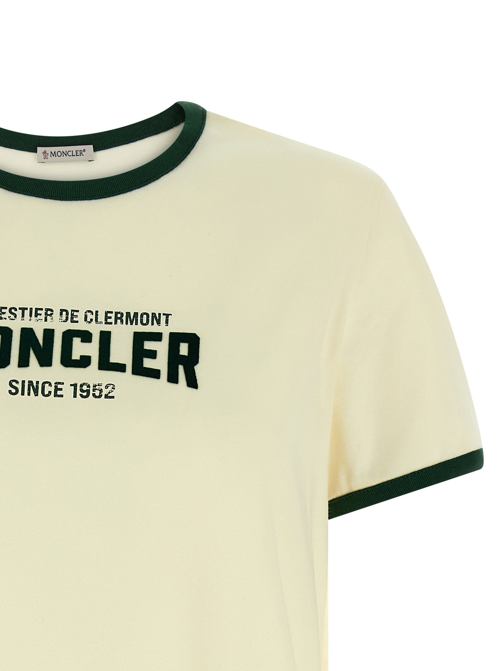 Moncler Flocked Logo T-shirt Beige