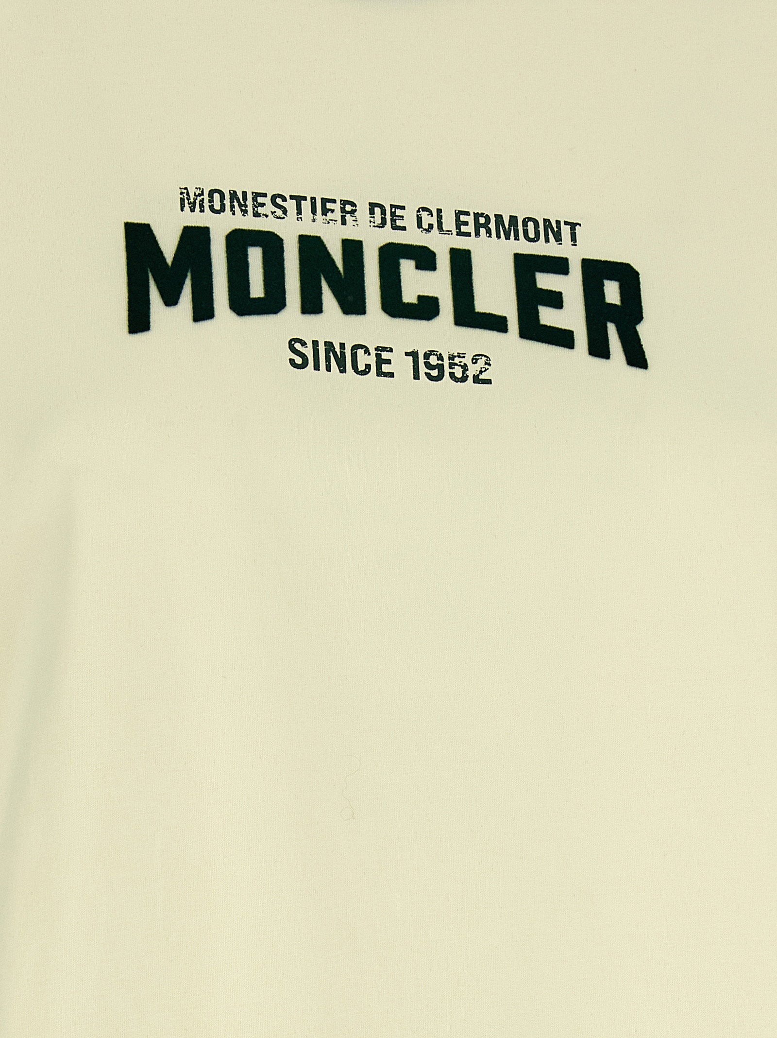 Moncler Flocked Logo T-shirt Beige