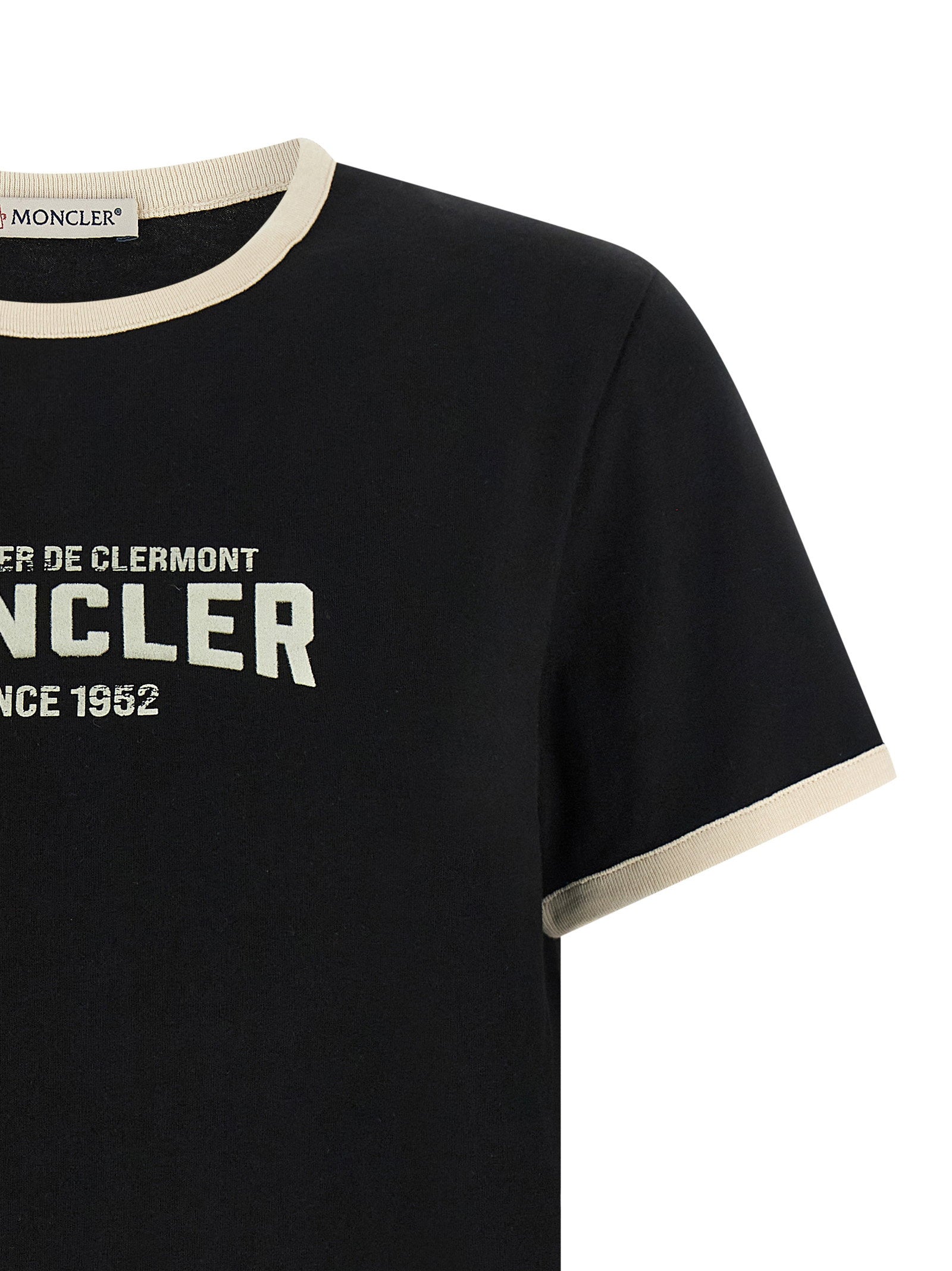Moncler Flocked Logo T-shirt Black