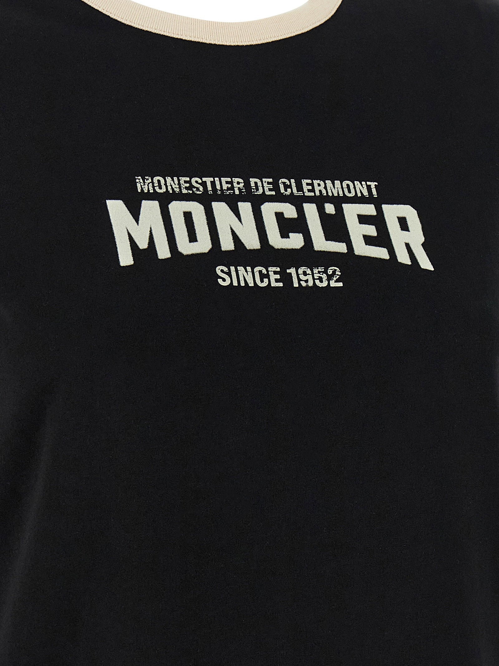 Moncler Flocked Logo T-shirt Black