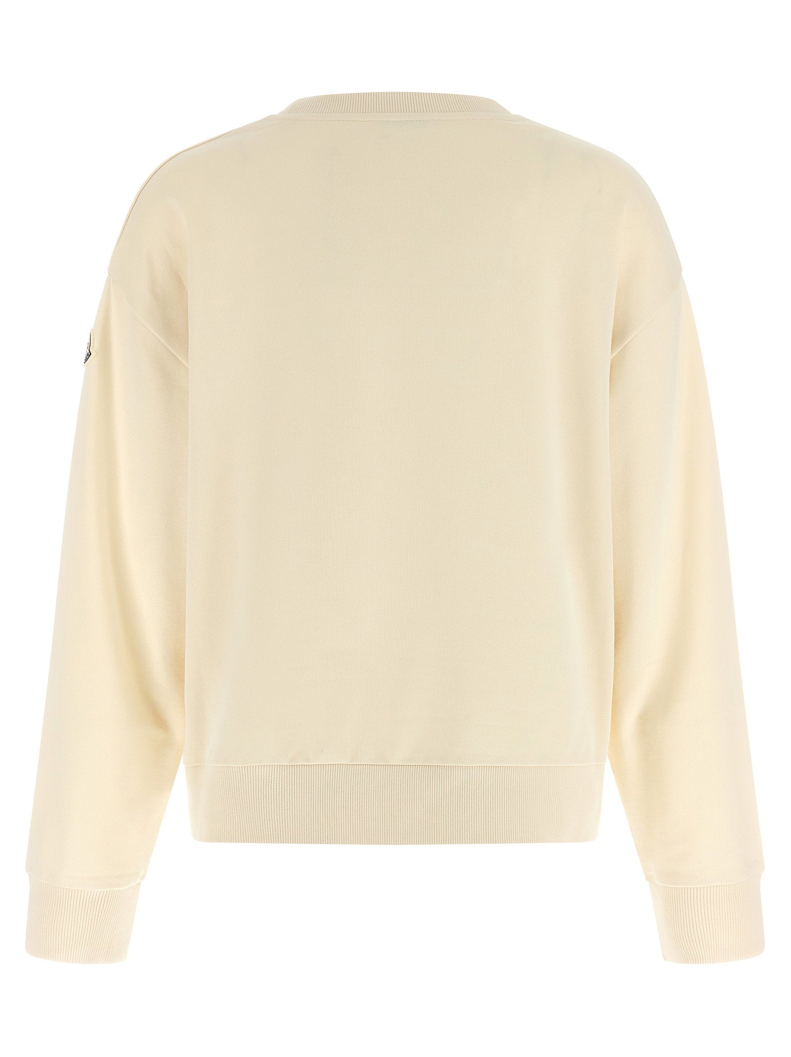 Moncler Logo Embroidery Sweatshirt Beige
