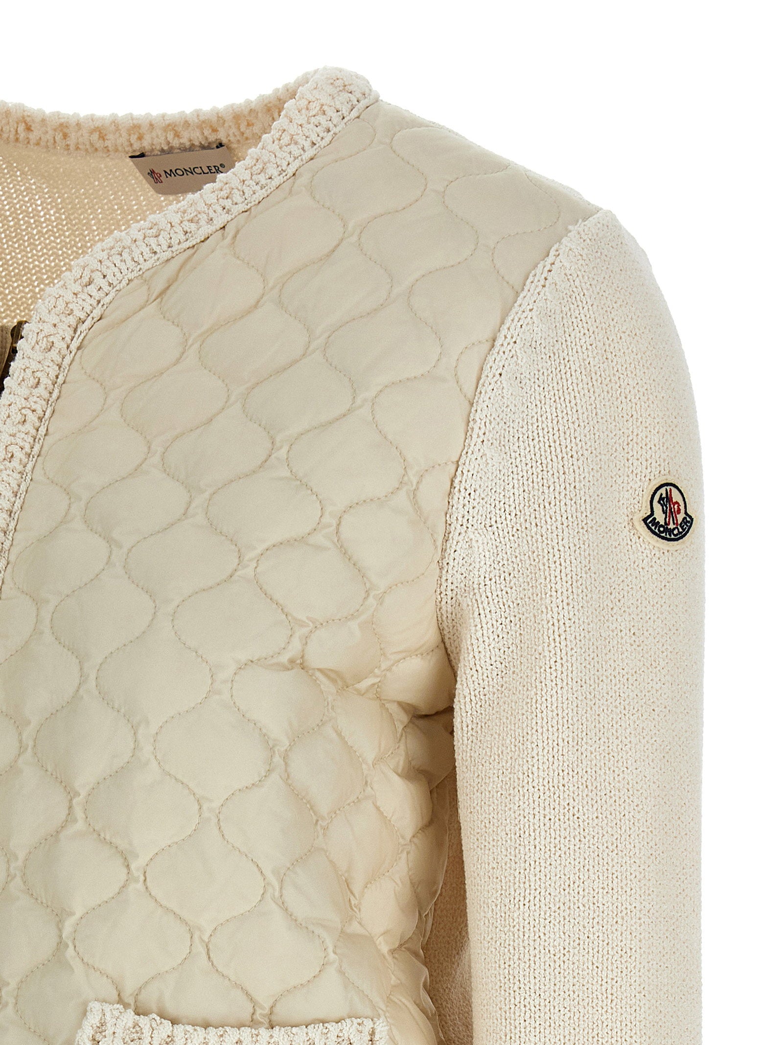 Moncler Padded Cardigan Beige