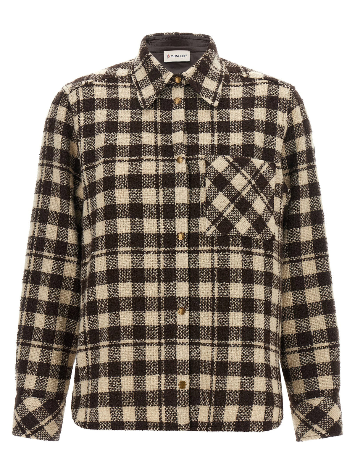 Moncler Checked Shirt Brown