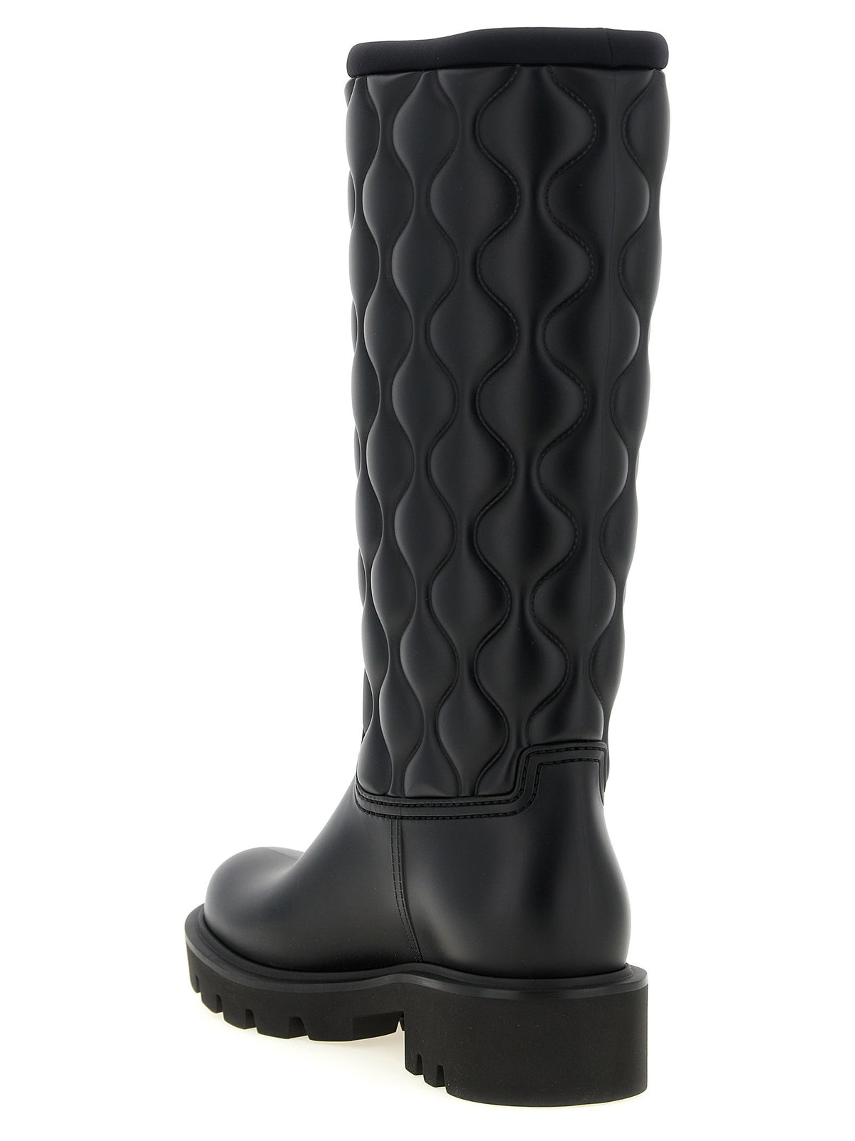 Moncler Kickstream High Rain Boots Black