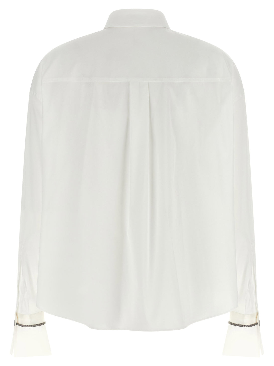 Brunello Cucinelli Shiny Cuffs Shirt White