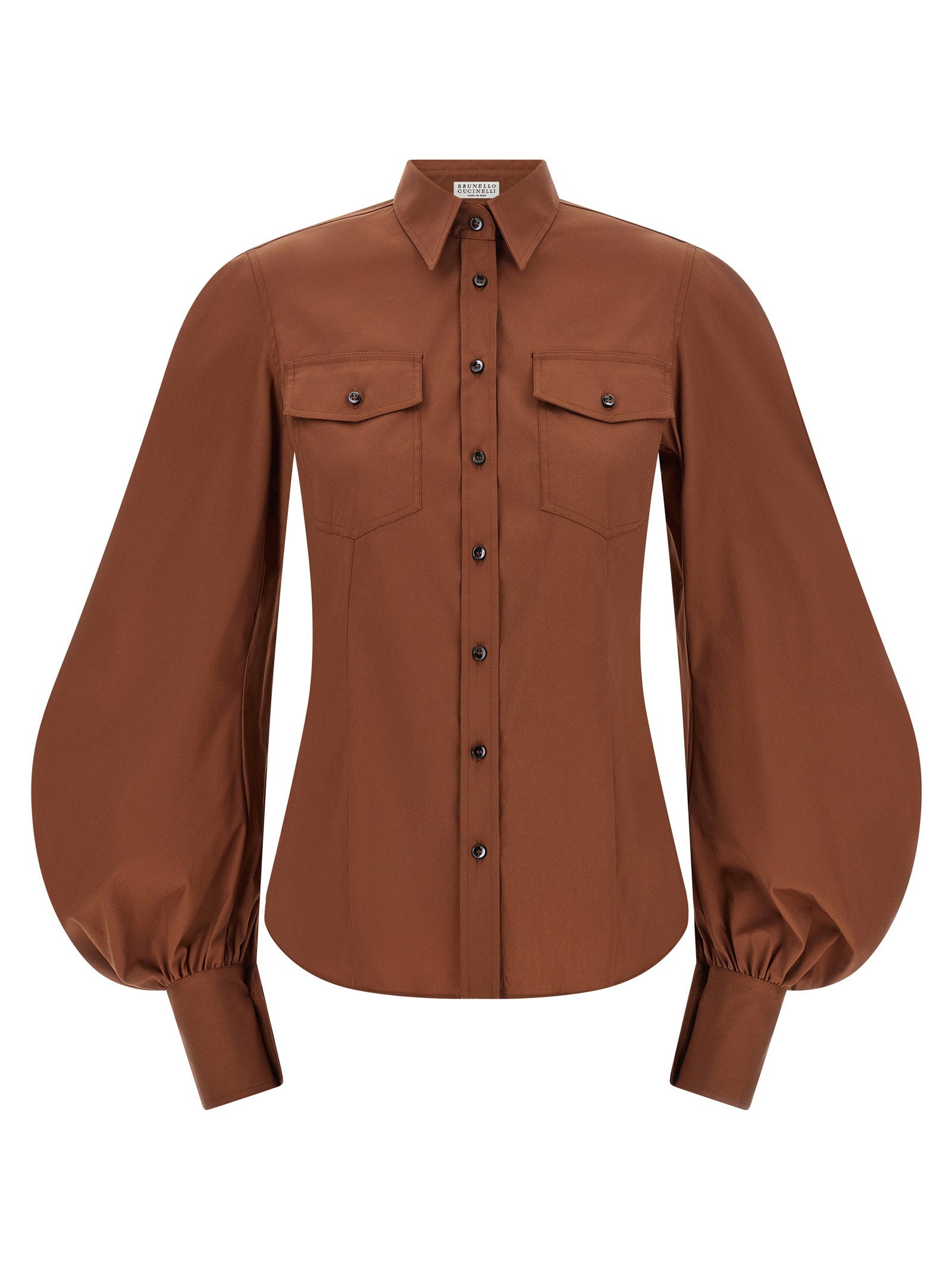 Brunello Cucinelli Poplin Shirt Brown