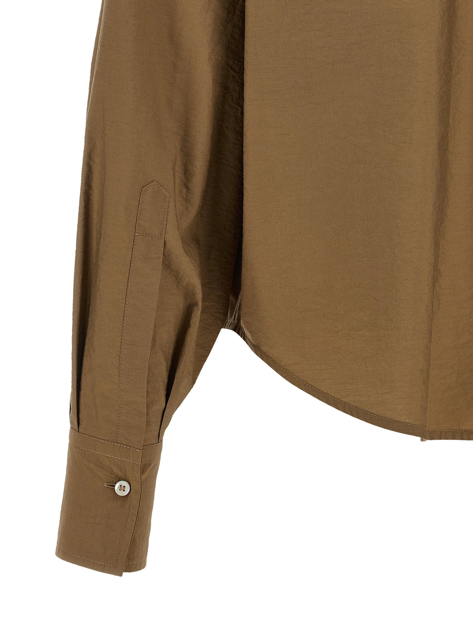 Brunello Cucinelli Dazzling Seabed Embroidery Shirt Beige