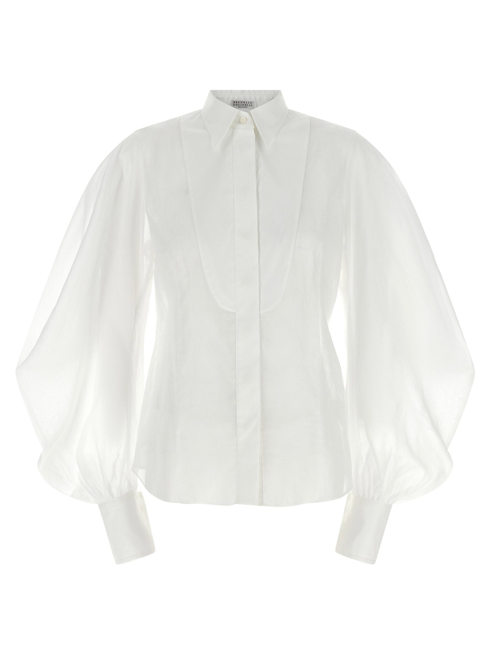 Brunello Cucinelli Organza Shirt White