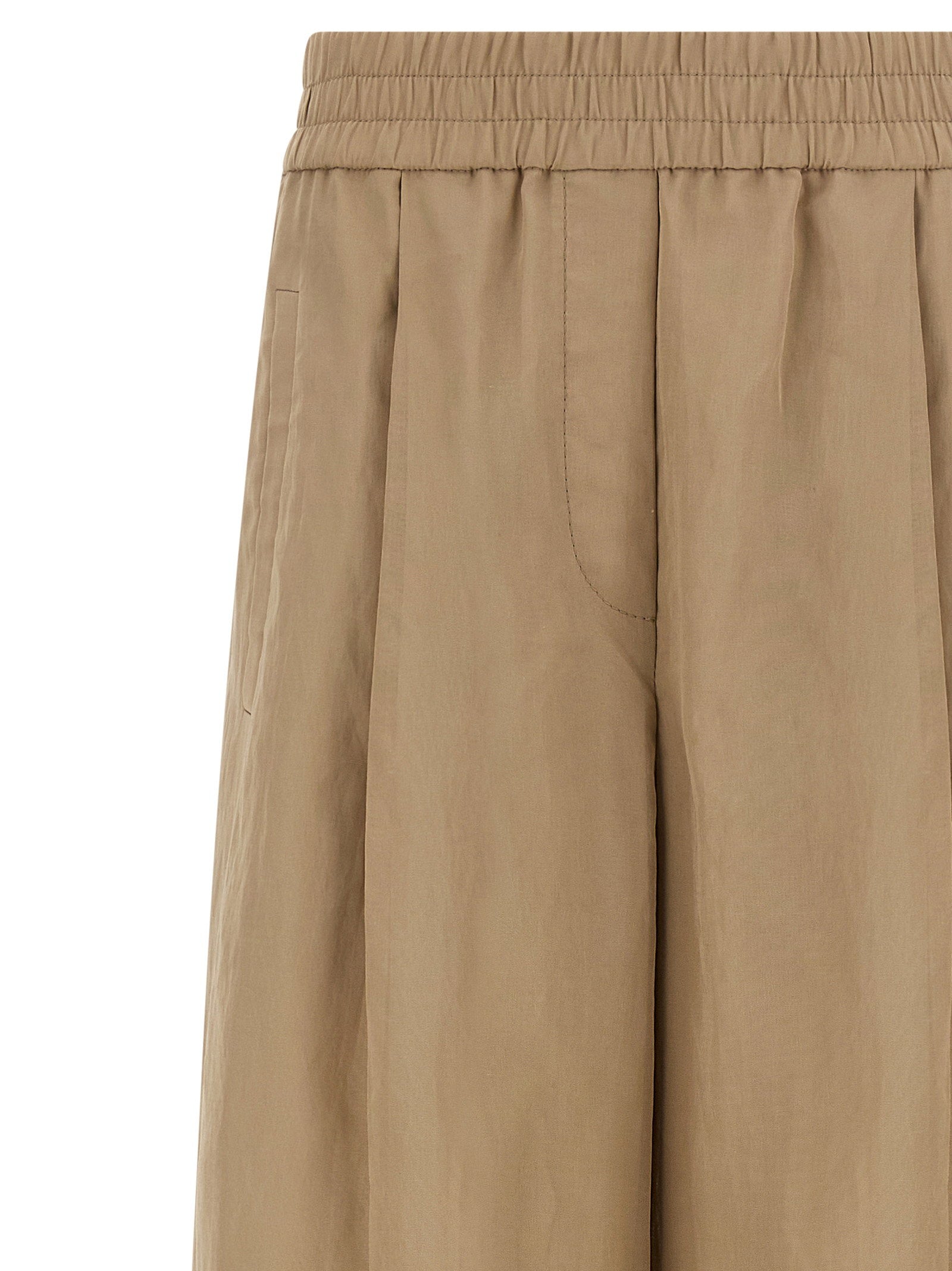 Brunello Cucinelli Loose Track Pants Beige