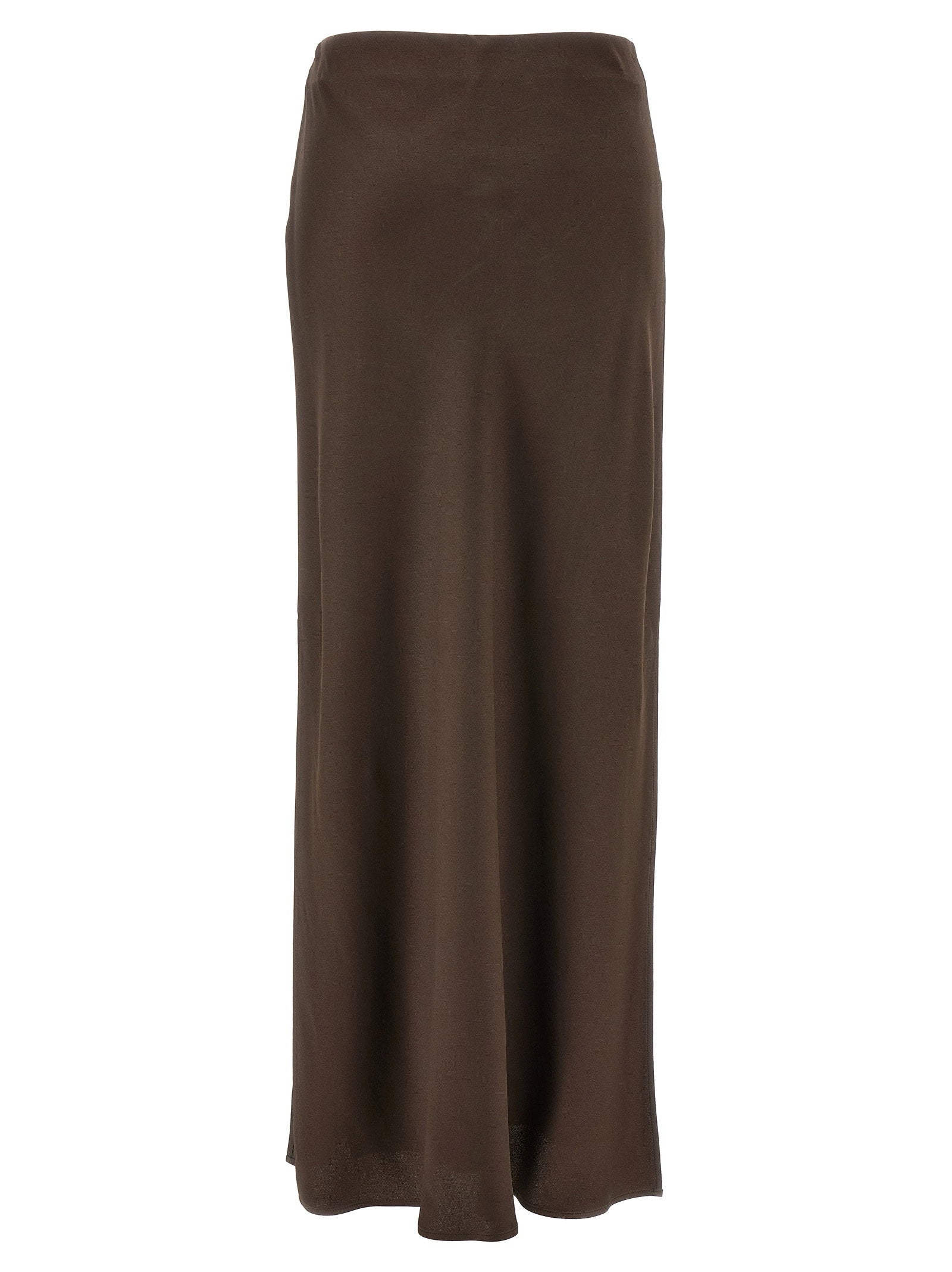 Brunello Cucinelli Slit Skirt Brown