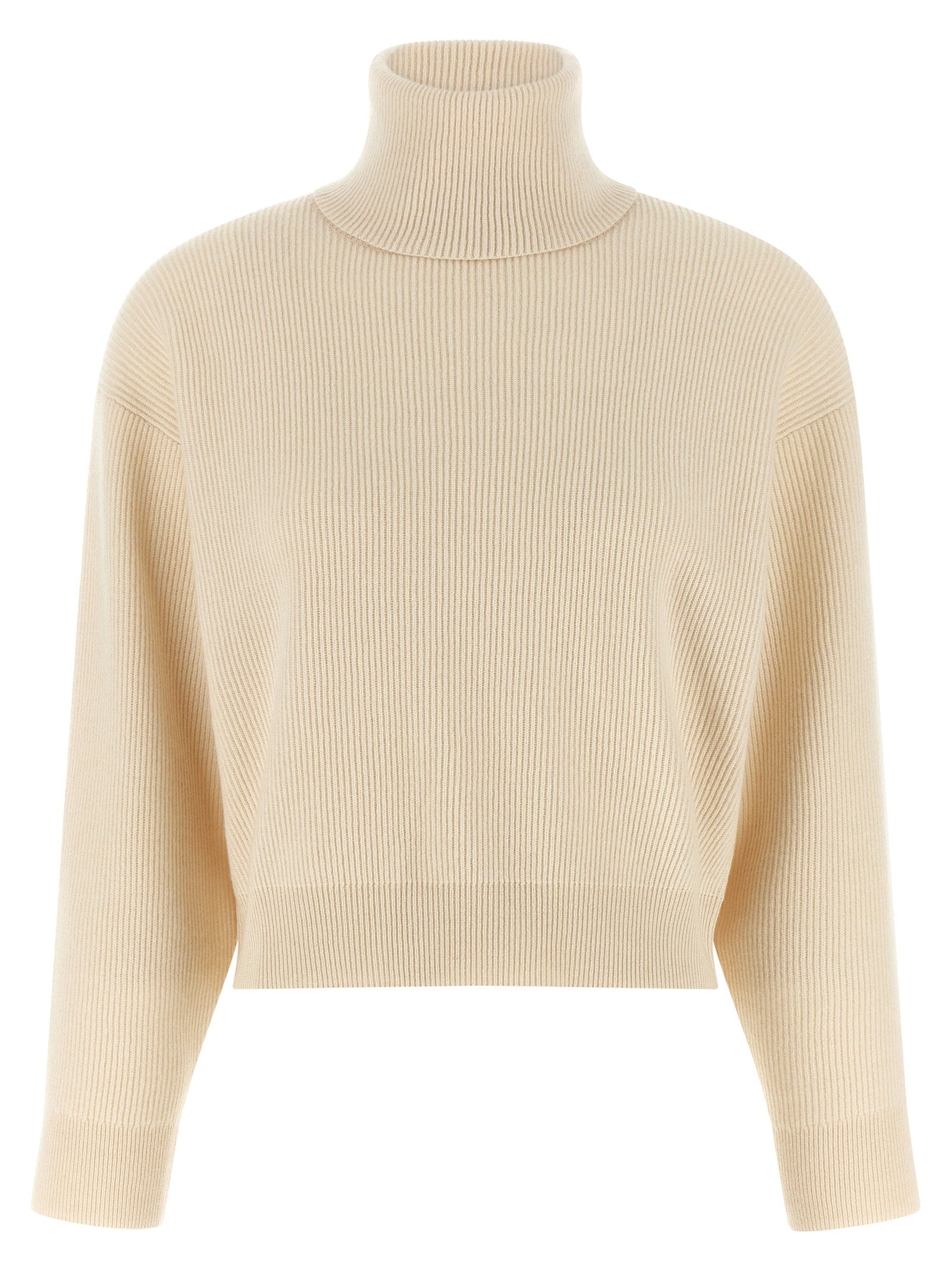 Brunello Cucinelli English Ribbed Sweater White