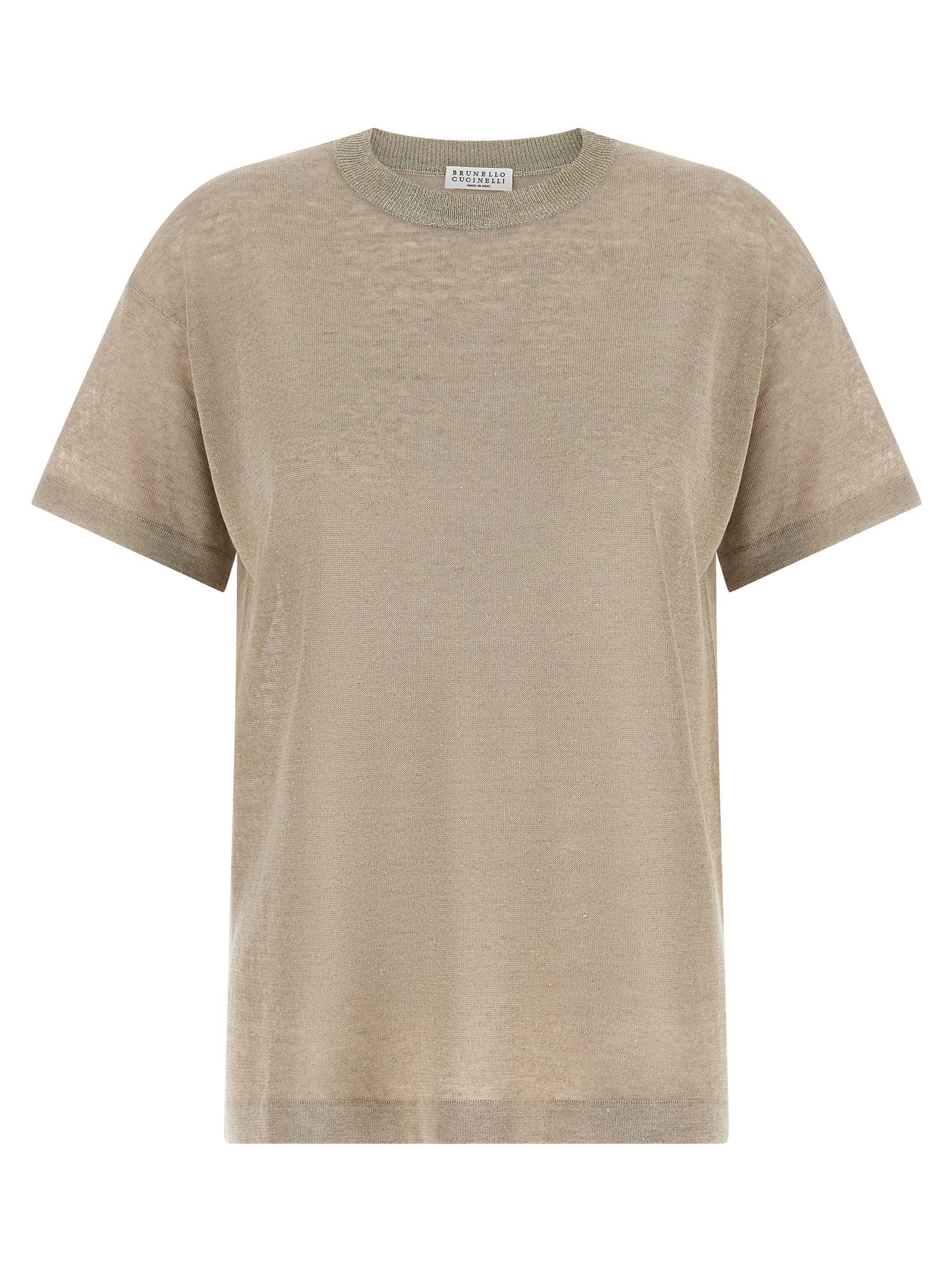 Brunello Cucinelli Dazzling Collar Sweater Beige
