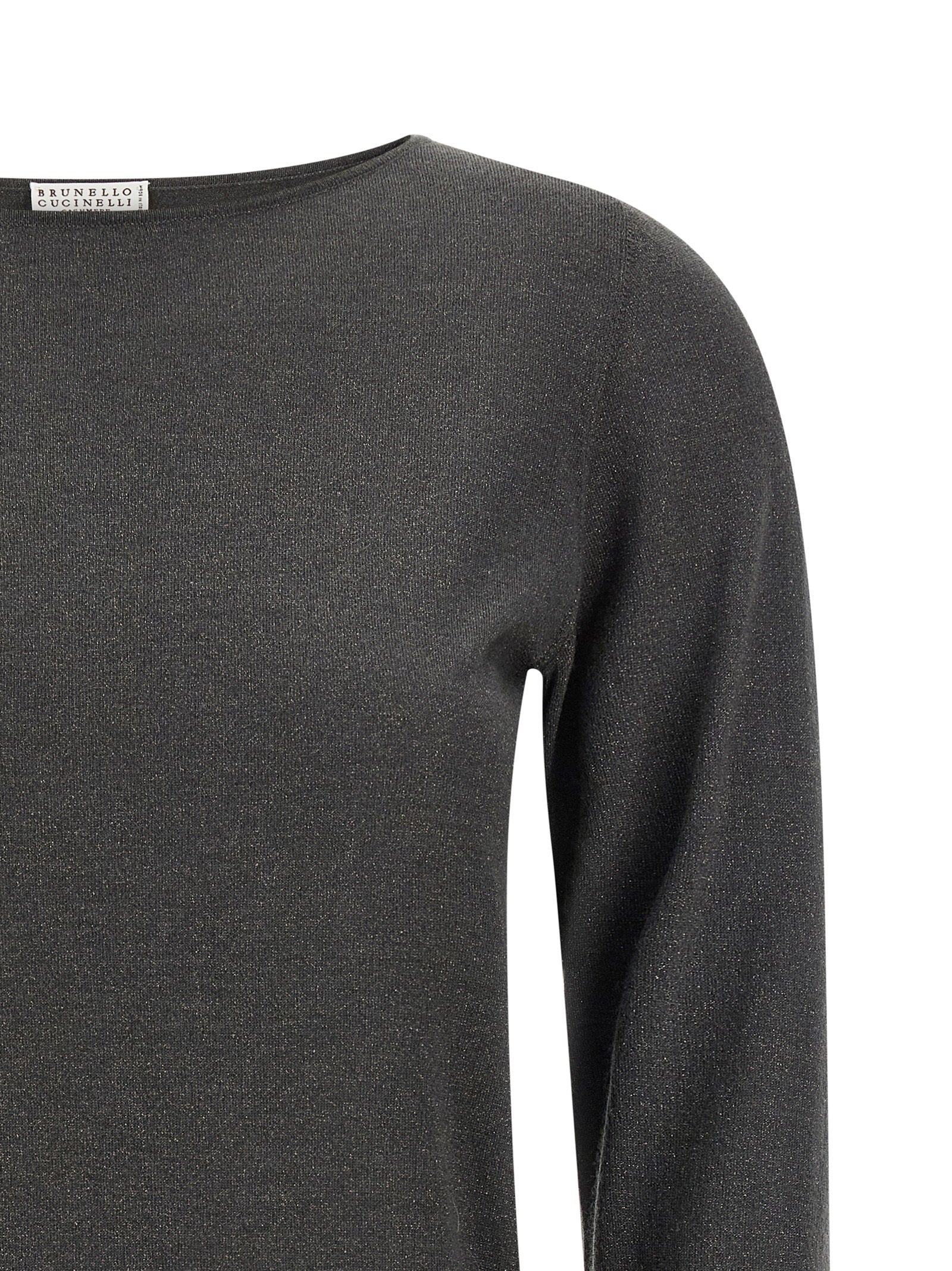Brunello Cucinelli Sparkling Sweater Gray