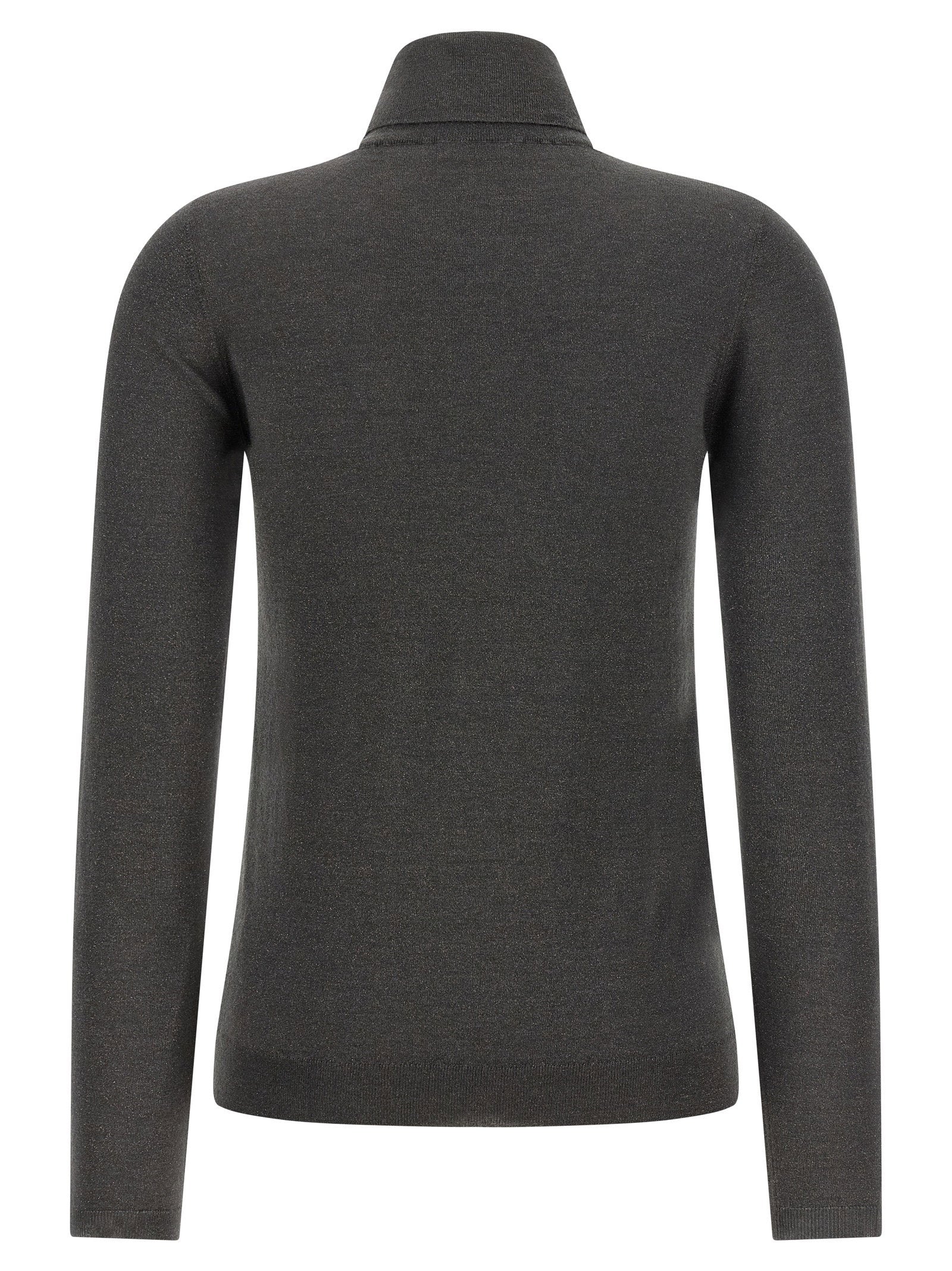 Brunello Cucinelli Sparkling Turtleneck Sweater Gray