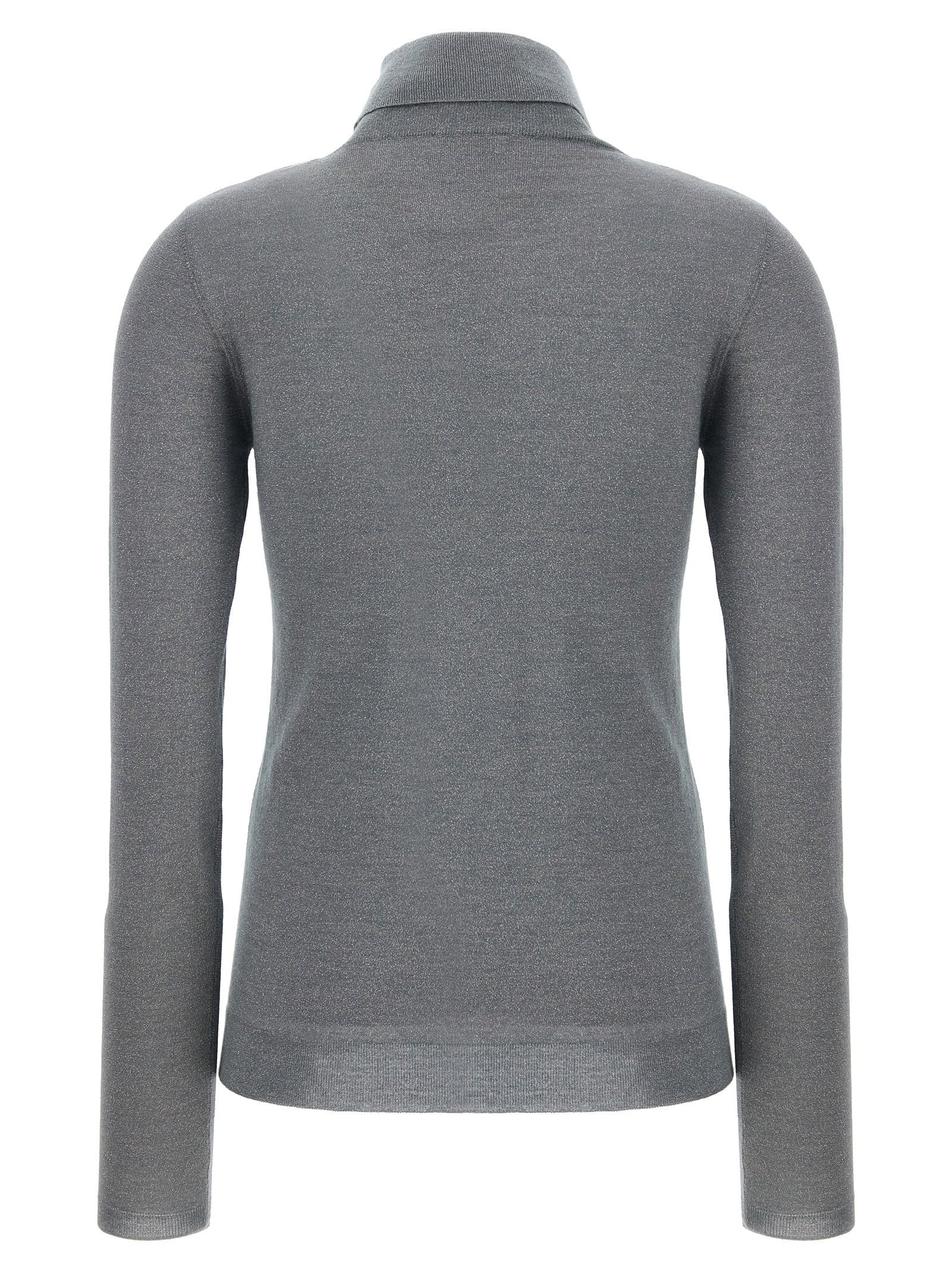 Brunello Cucinelli Sparkling Turtleneck Sweater Gray