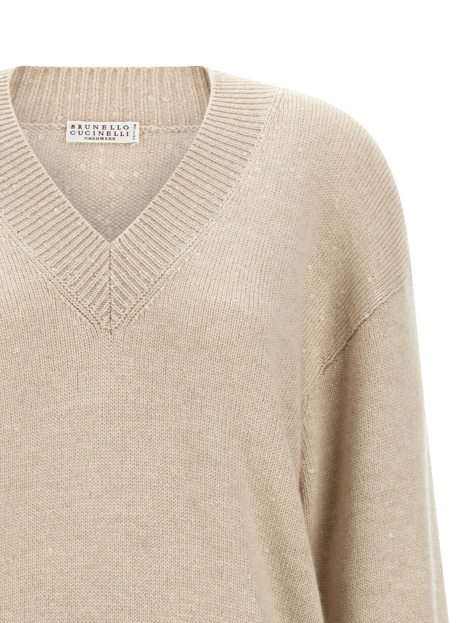 Brunello Cucinelli Diamante Sweater Beige
