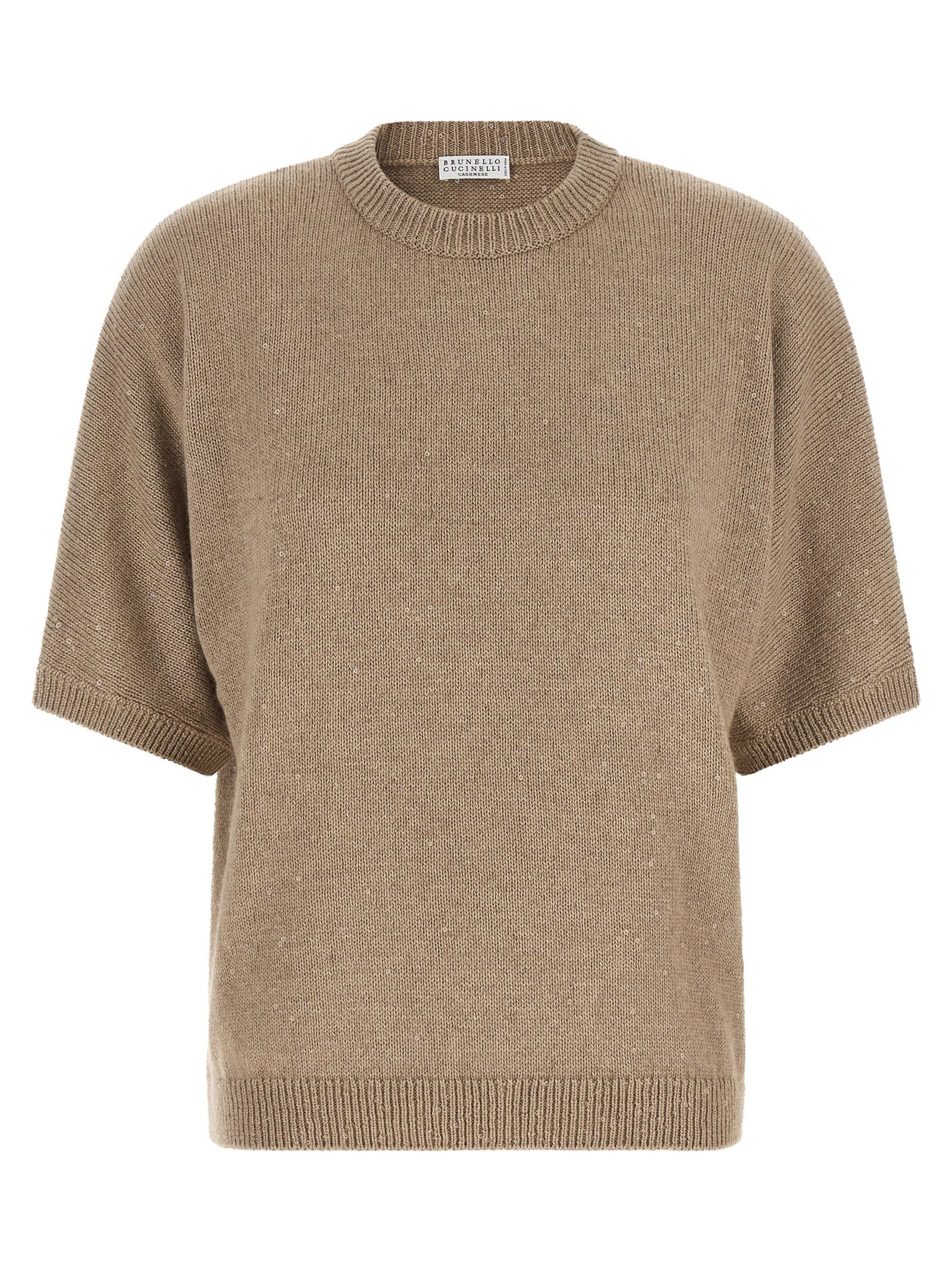 Brunello Cucinelli Diamante Sweater Beige