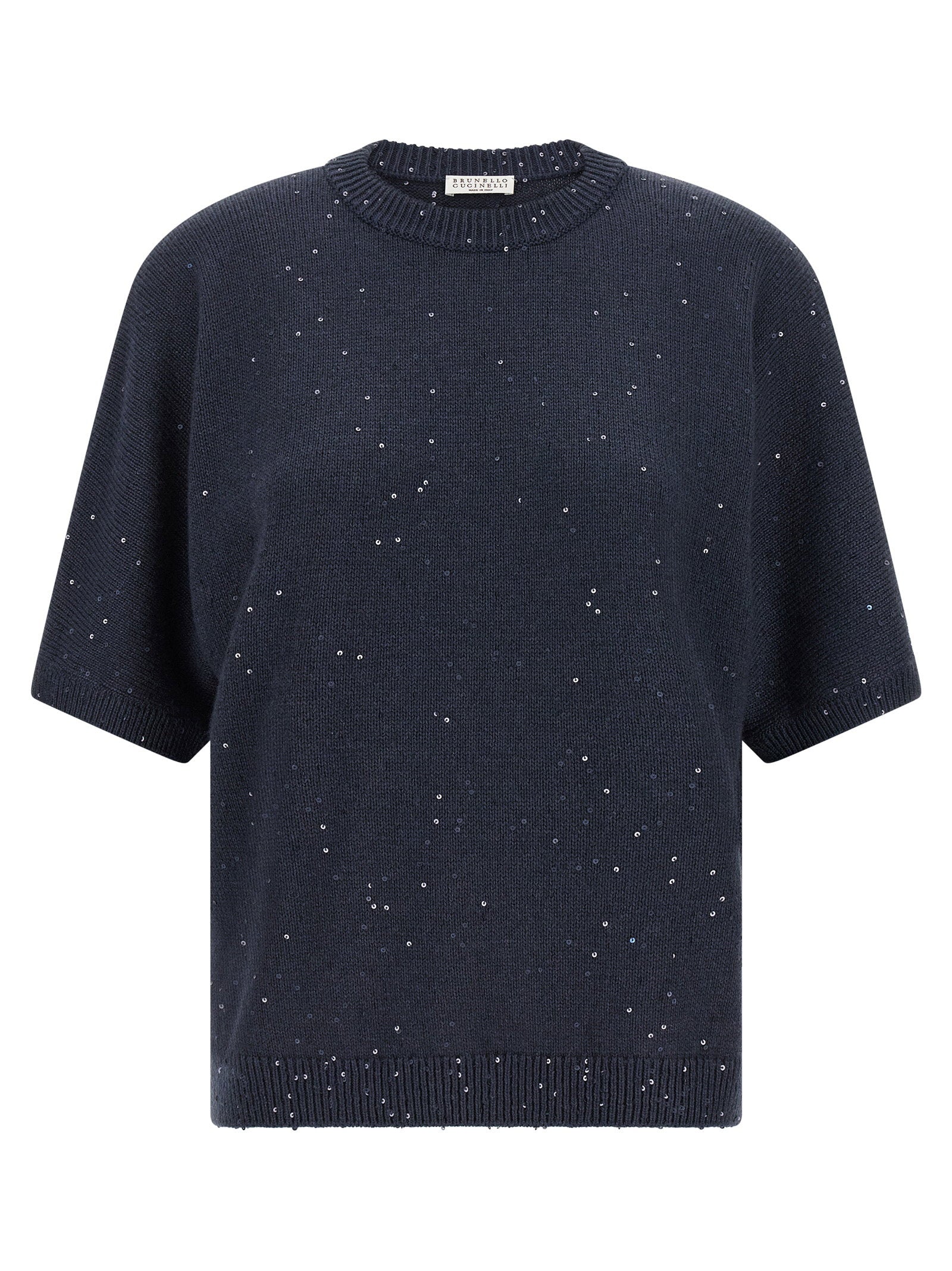 Brunello Cucinelli Diamante Sweater Blue