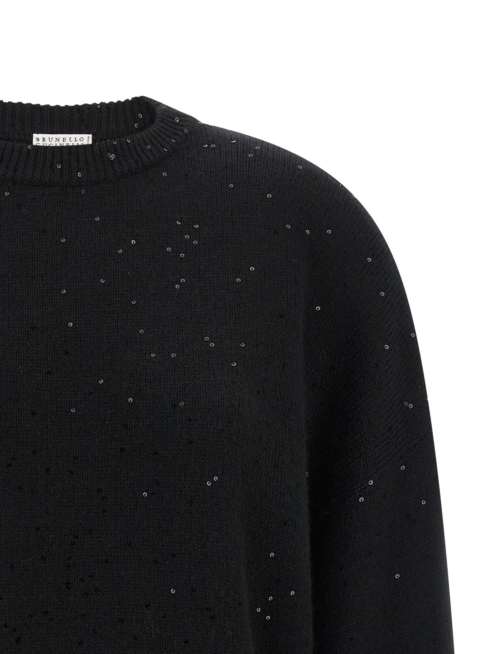 Brunello Cucinelli Diamante Sweater Black