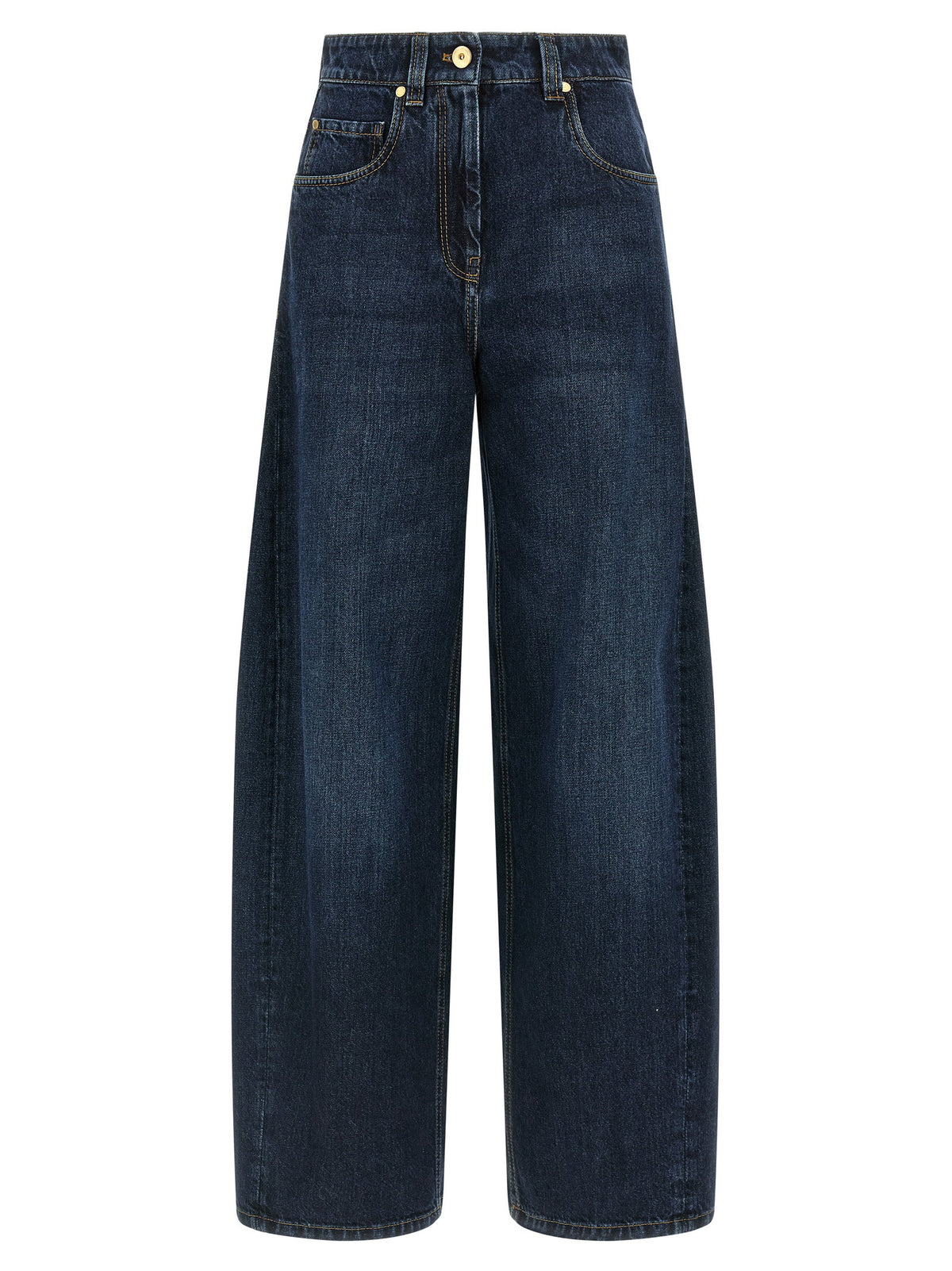 Brunello Cucinelli Wide Barrel Full Lenght Jeans Blue